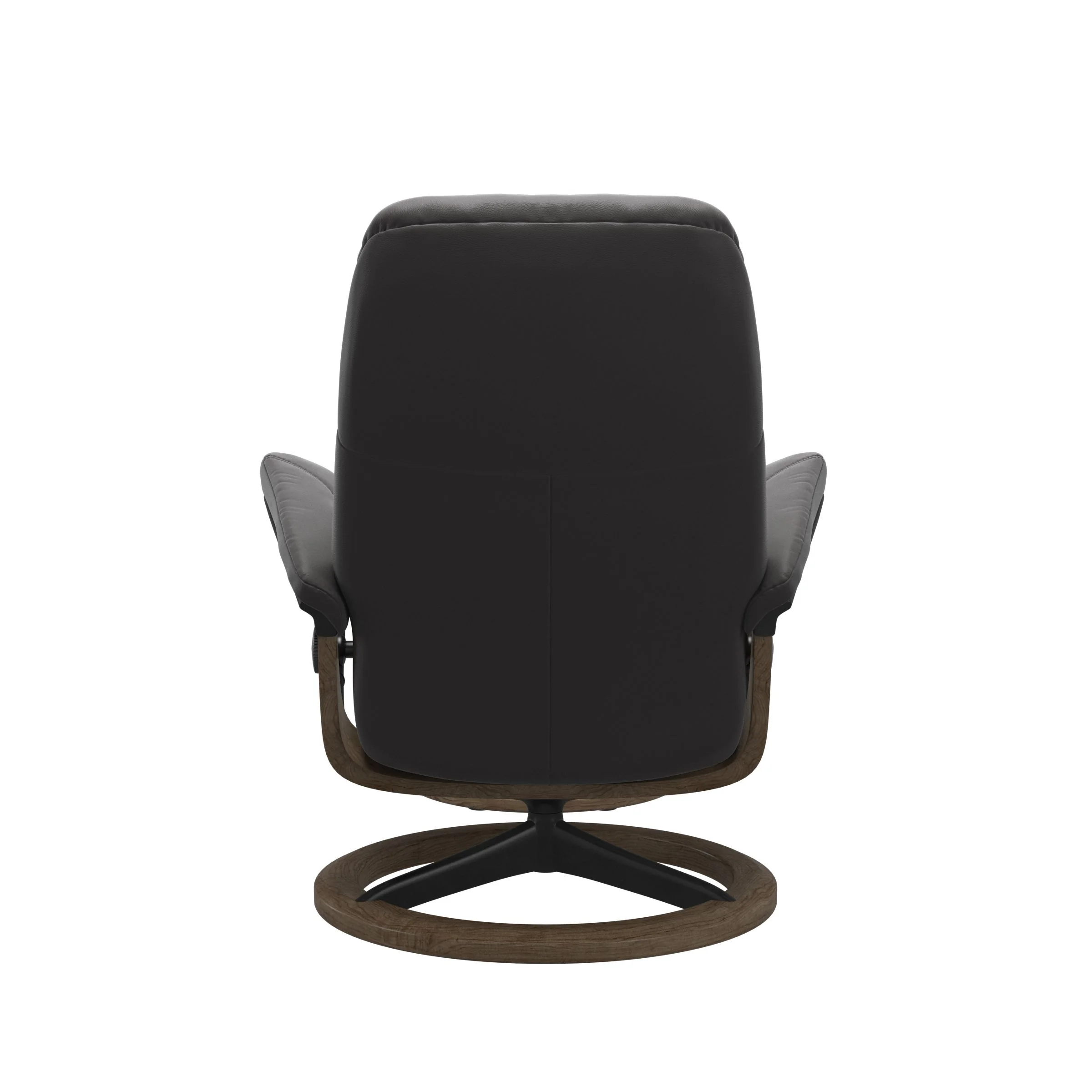 Stressless Consul Signature Sessel mit Hocker M Leder Paloma Rock Mattschwarz