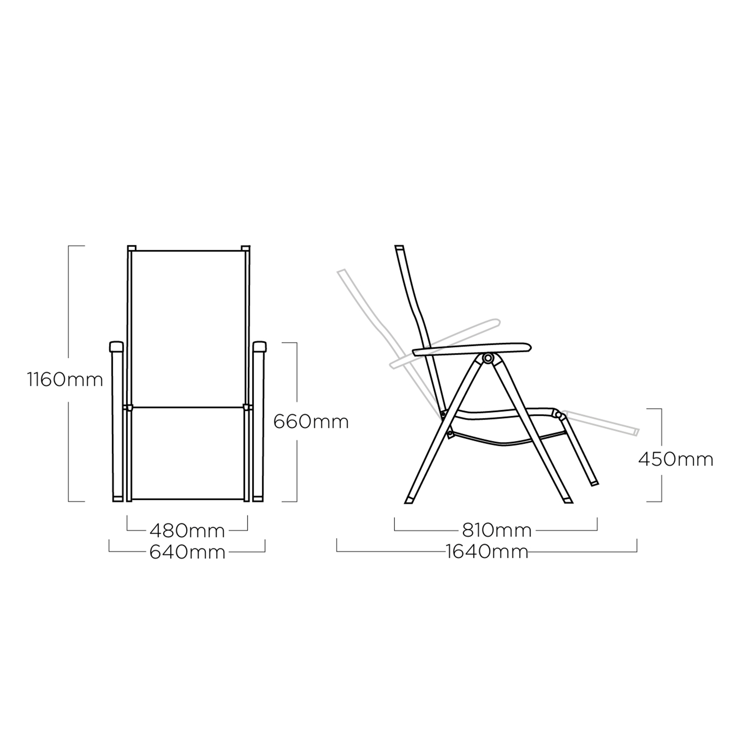 Kettler Gartensessel Cirrus Relaxsessel Armlehne Teak Silber/Anthrazit-Grau