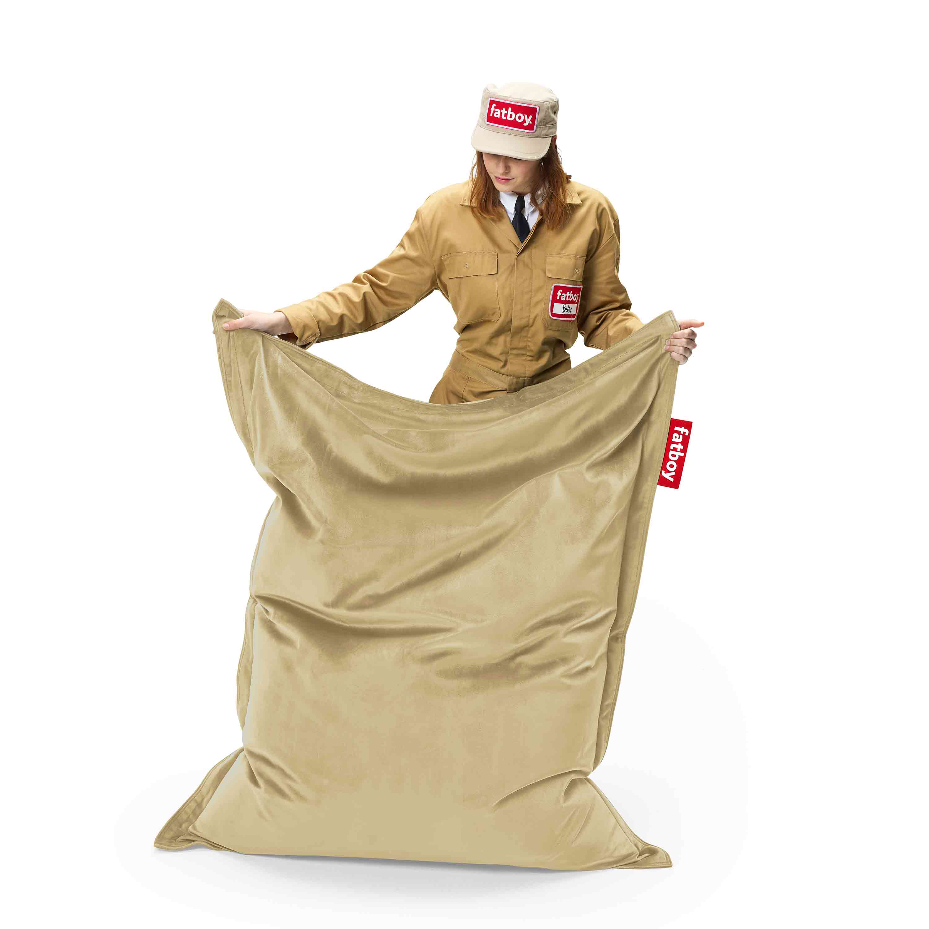 fatboy Sitzsack Original Slim Velvet Recyled Camel