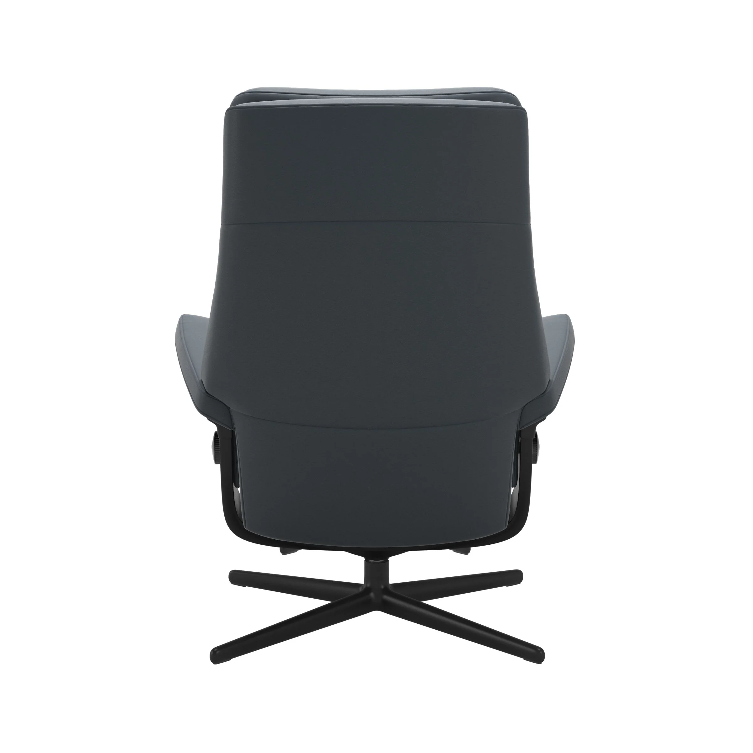 Stressless Paul Cross Sessel mit Hocker M Leder Batick Schwarz Mattschwarz