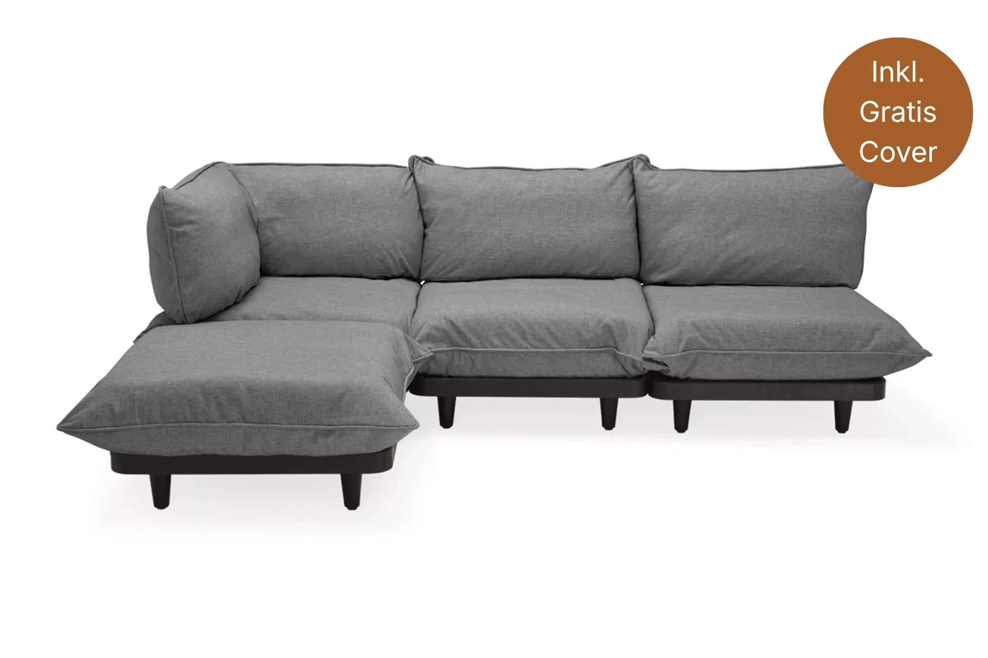 fatboy Gartensofa Paletti Set Large Rock Grey