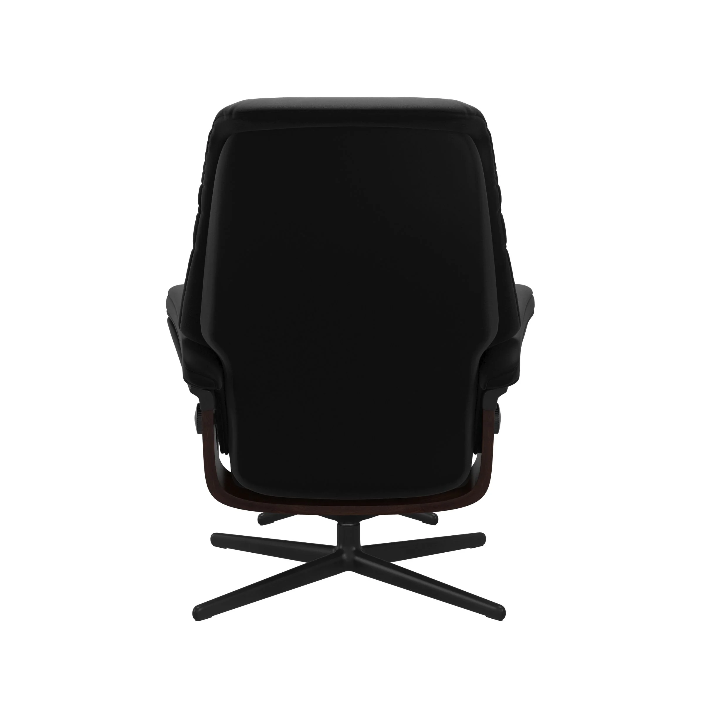 Stressless Sunrise Cross Sessel mit Hocker M Leder Paloma Black Braun Mattschwarz