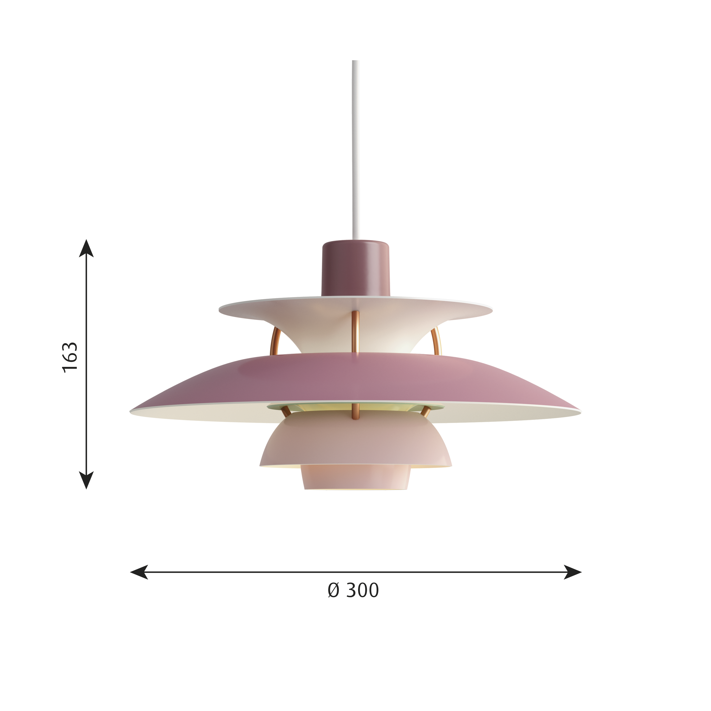 Louis Poulsen Pendelleuchte PH 5 Mini Hues of Rose