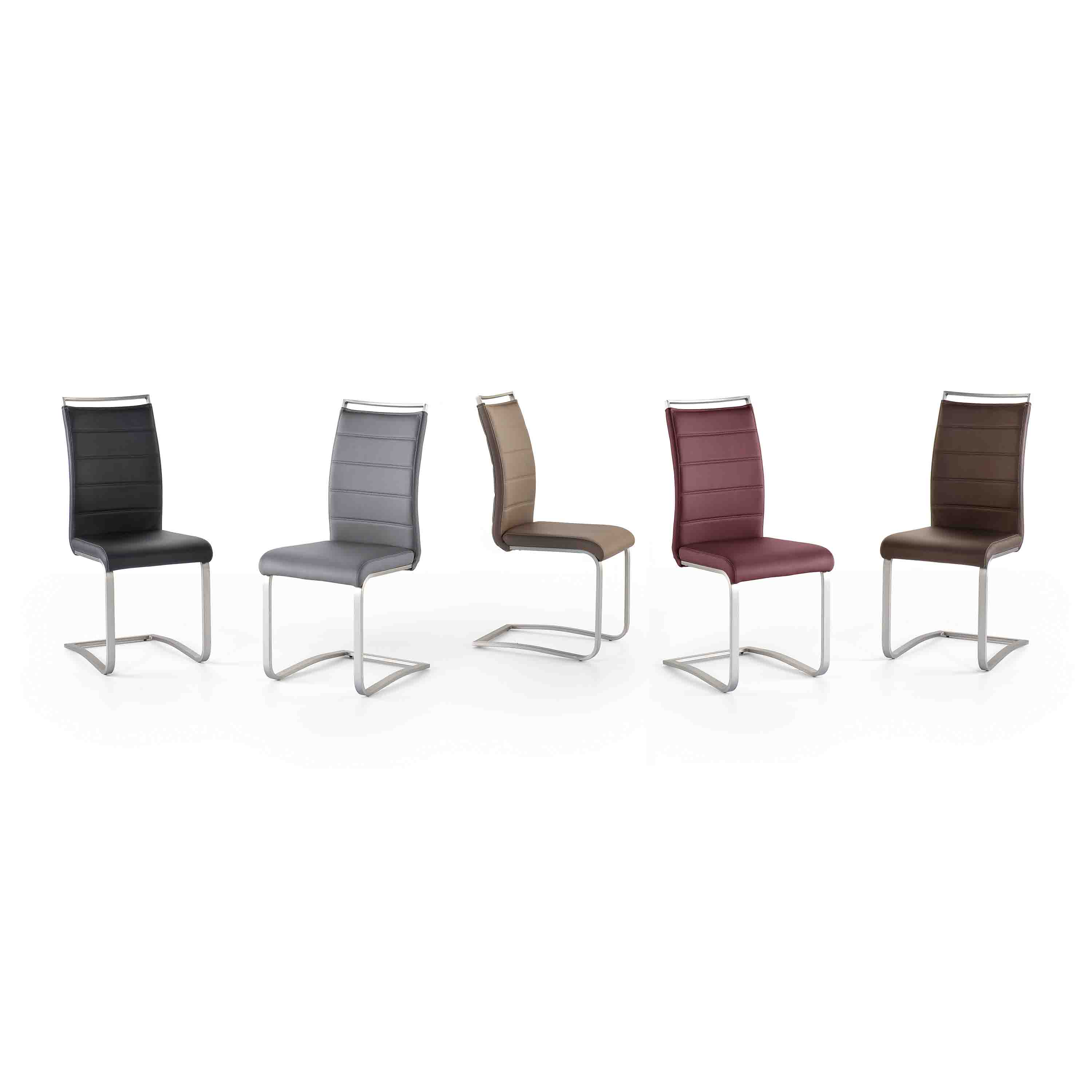 MCA Furniture Schwingstuhl Pescara 2er-Set Bordeaux