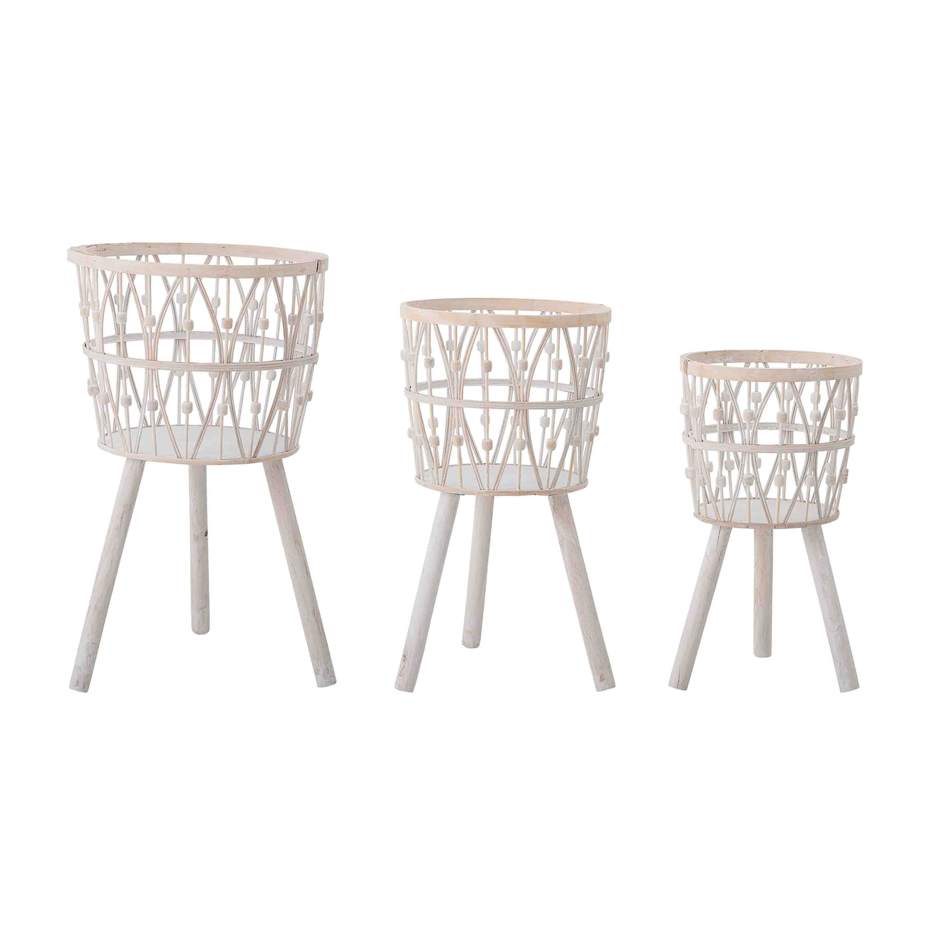 Bloomingville Blumentopf Banni 3er-Set Weiß