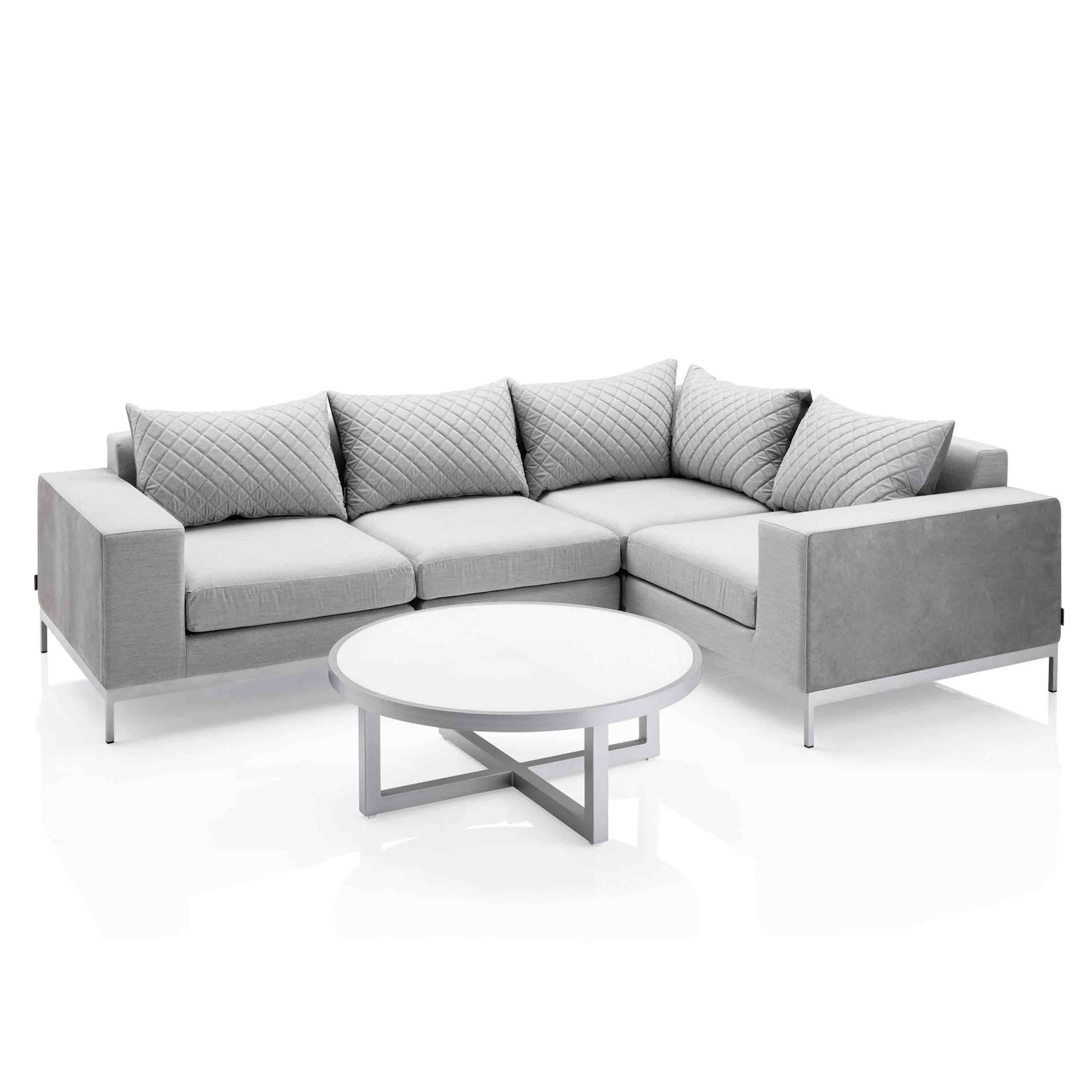 Kettler Garten-Beistelltisch Ego Lounge-Tisch Ø ca. 92 cm Silber