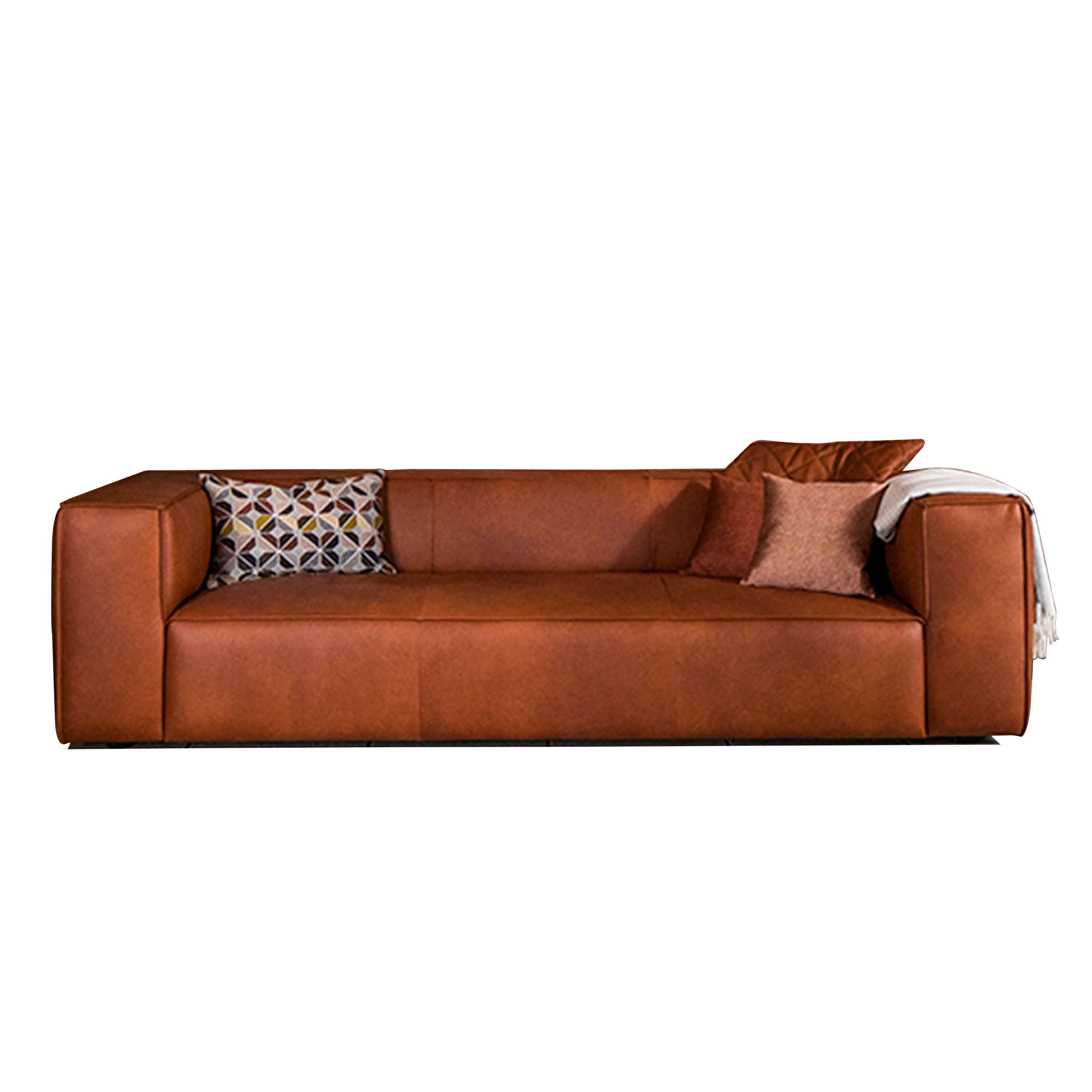 Willi Schillig Sofa 3-Sitzer Around The Block Cognac
