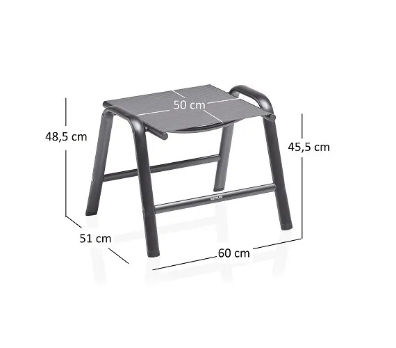 Kettler fuss_hocker Cirrus Silver-Line Anthrazit Kettler fuss_hocker Cirrus Silver-Line Anthrazit