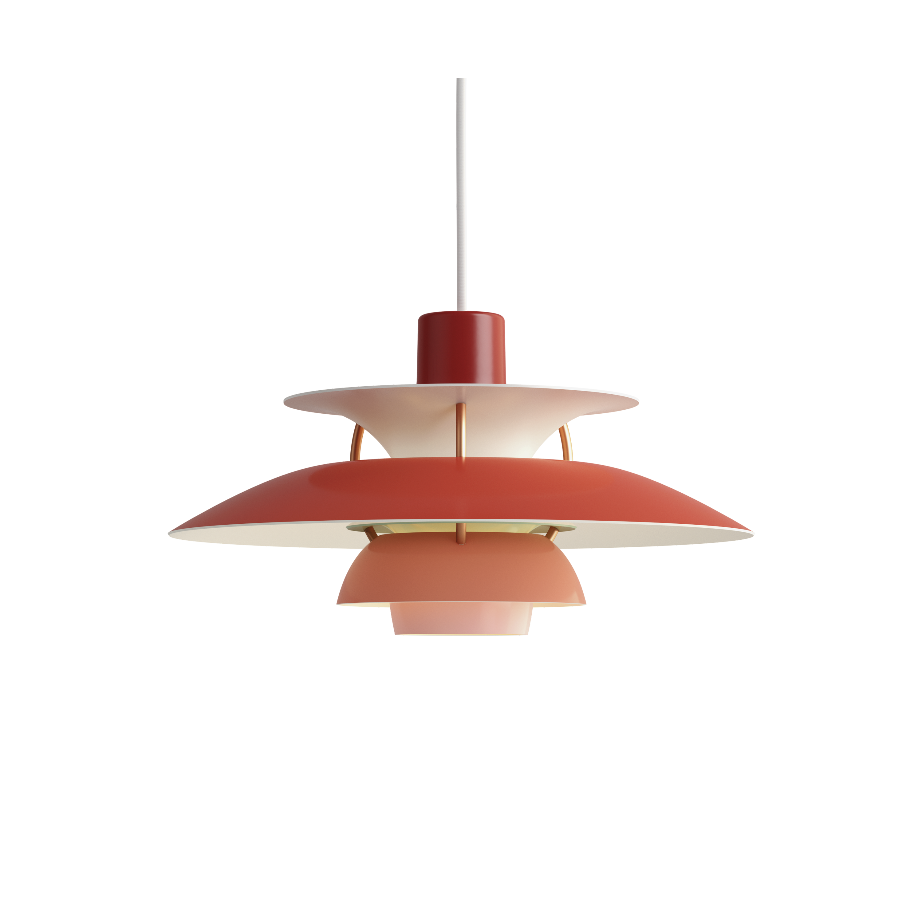 Louis Poulsen Pendelleuchte PH 5 Mini Hues of Red Louis Poulsen Pendelleuchte PH 5 Mini Hues of Red