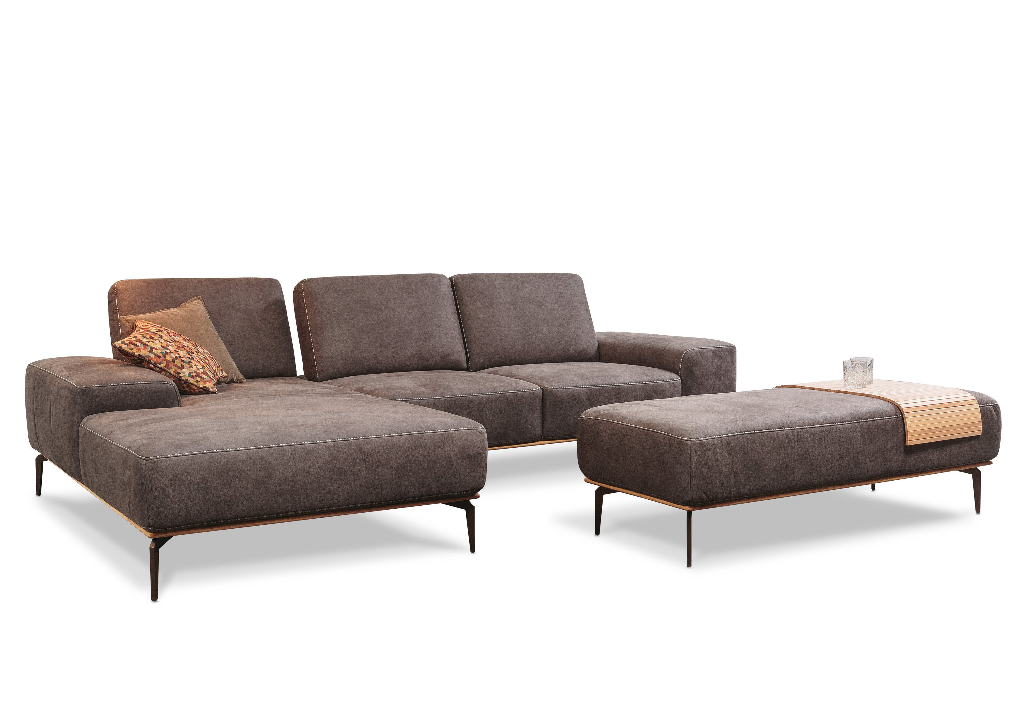 Willi Schillig Sofa Ecksofa Run Longchair Links Mocca