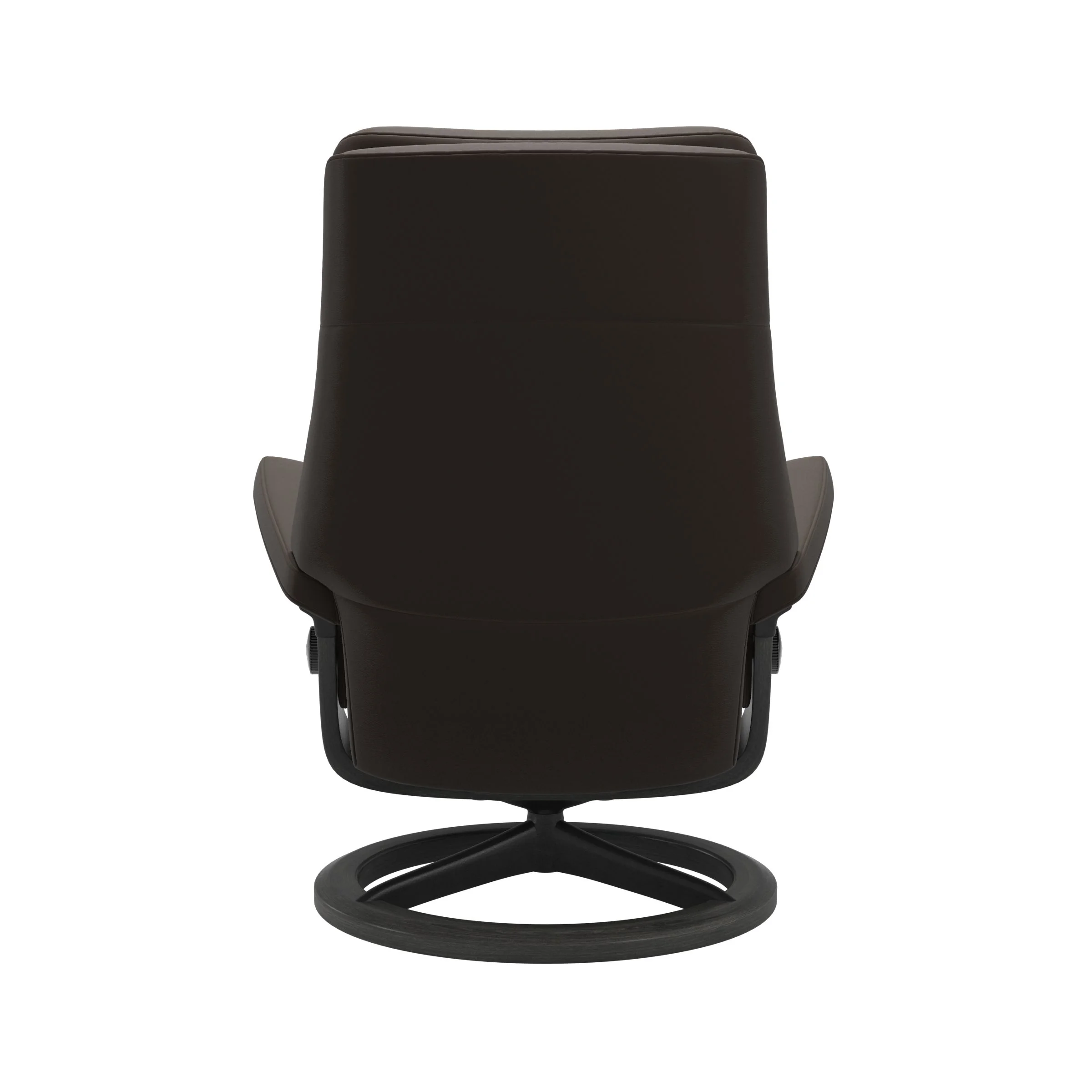 Stressless Paul Signature Sessel mit Hocker M Leder Batick Grau Mattschwarz