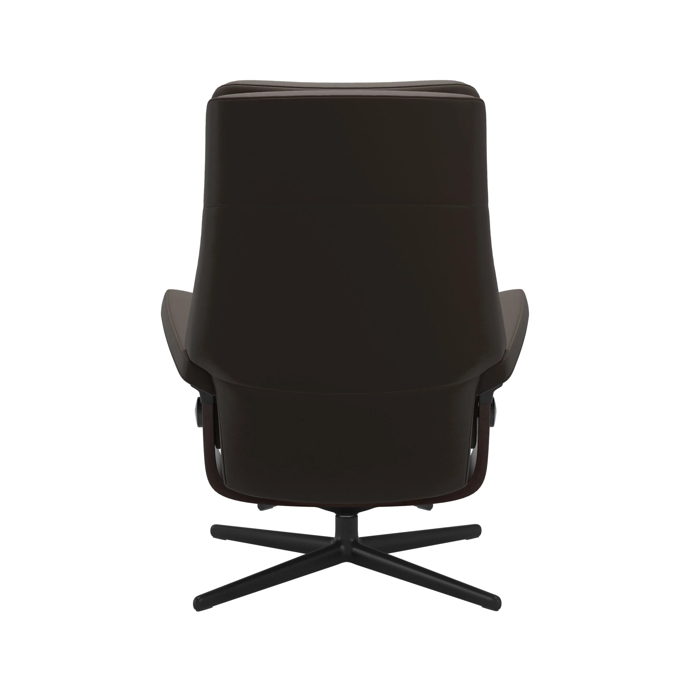 Stressless Paul Cross Sessel mit Hocker M Leder Batick Braun Mattschwarz