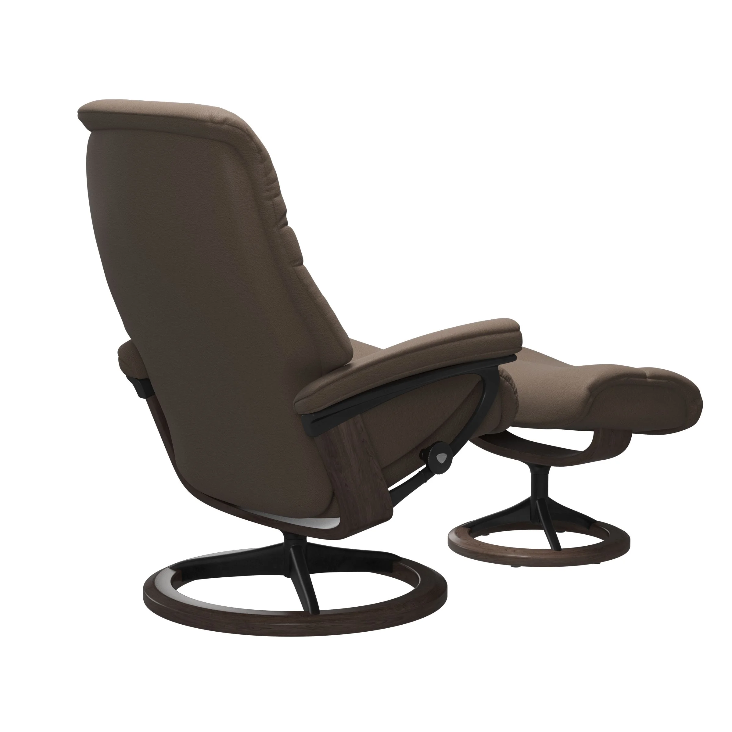 Stressless Sunrise Signature Sessel mit Hocker M Leder Batick Mole Wenge Mattschwarz