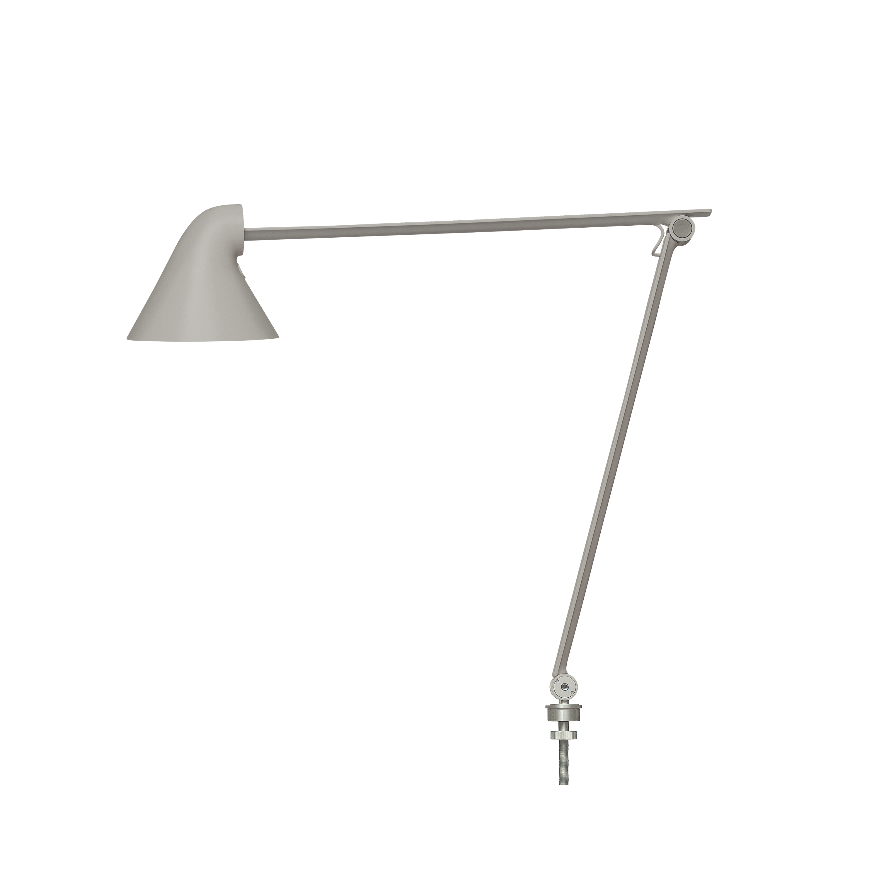 Louis Poulsen Tischleuchte NJP PIN Ø10 3000K Hellgrau Aluminium