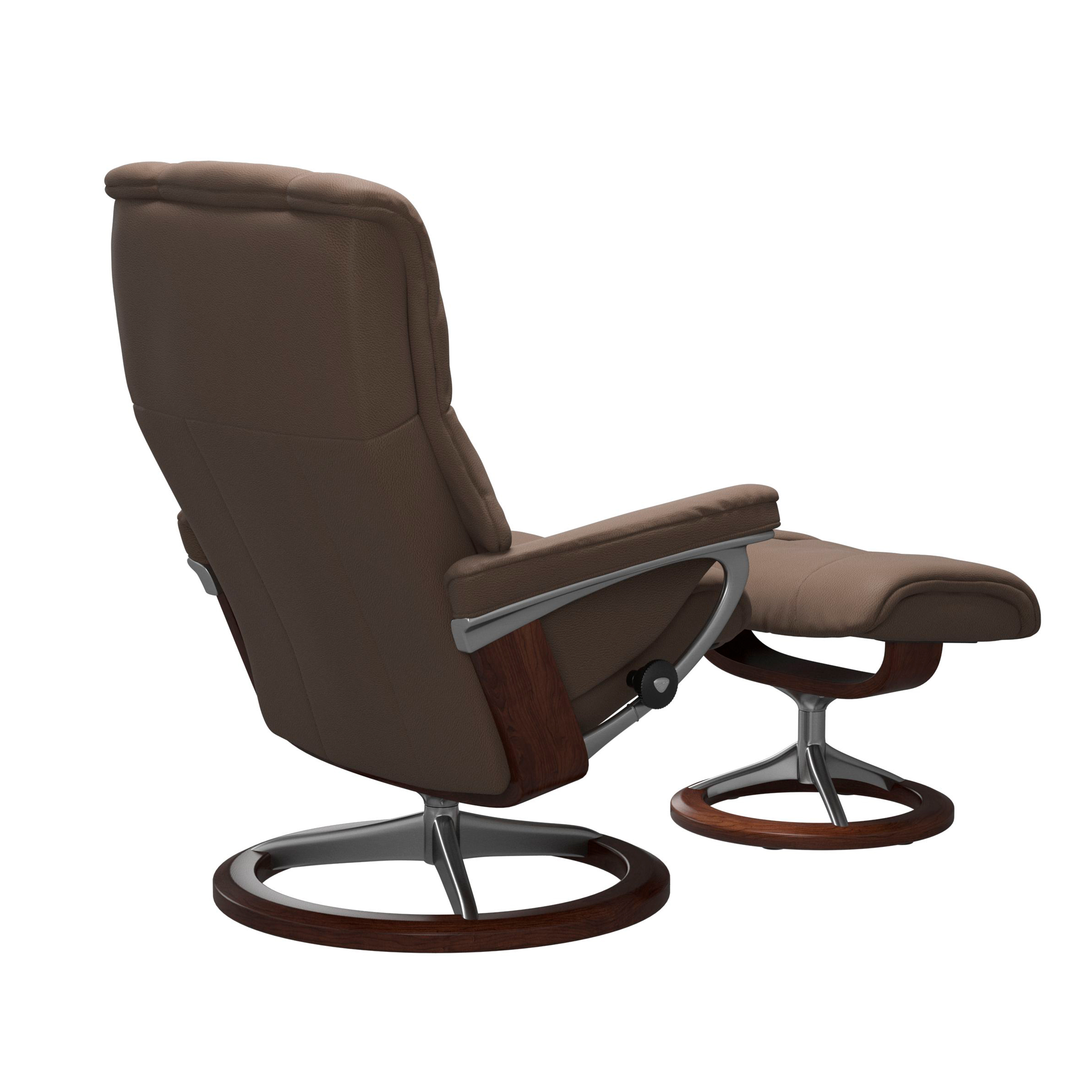Stressless Mayfair Signature Sessel mit Hocker M Leder Batick Mole Braun Chrom