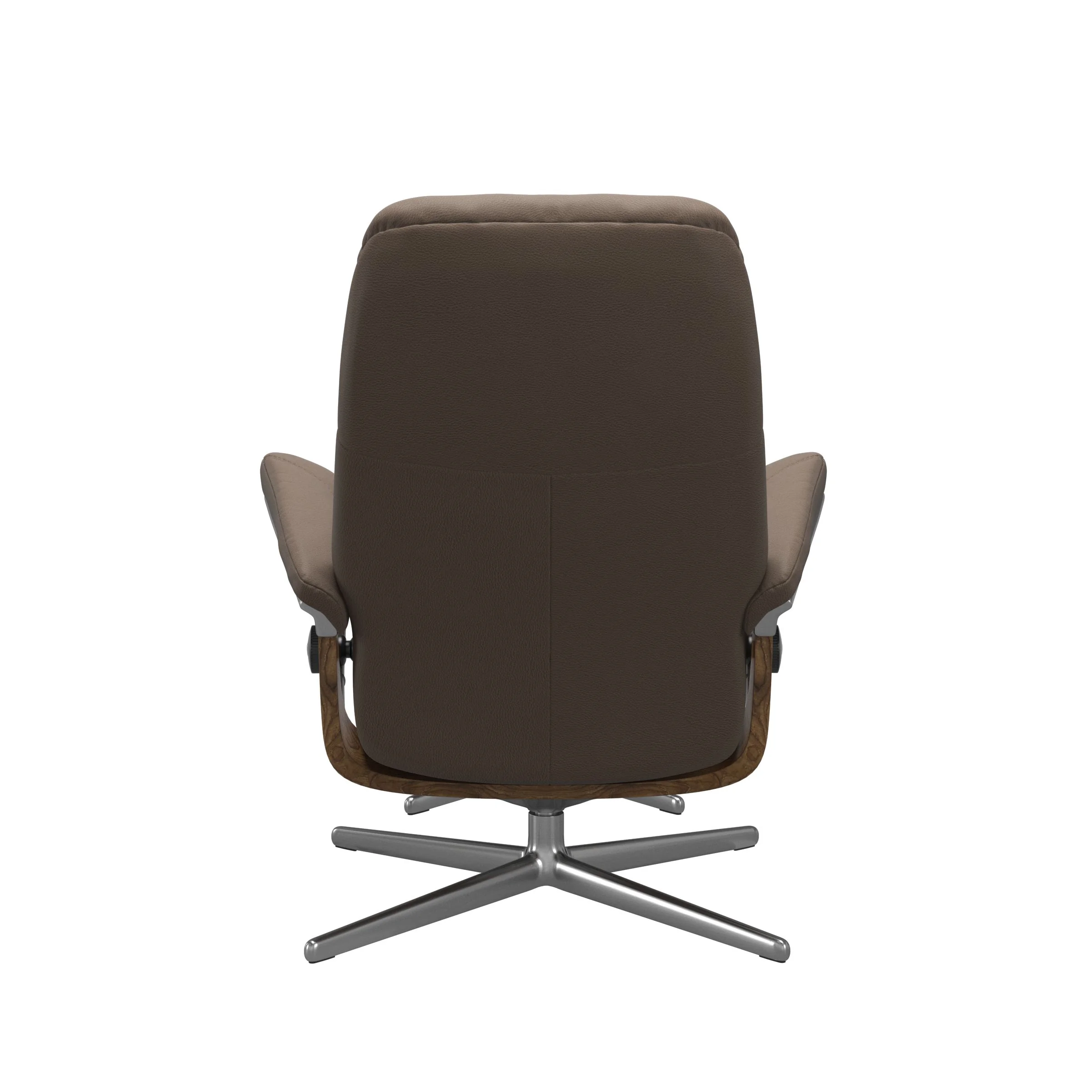 Stressless Consul Cross Sessel mit Hocker M Leder Batick Mole Teak Chrom