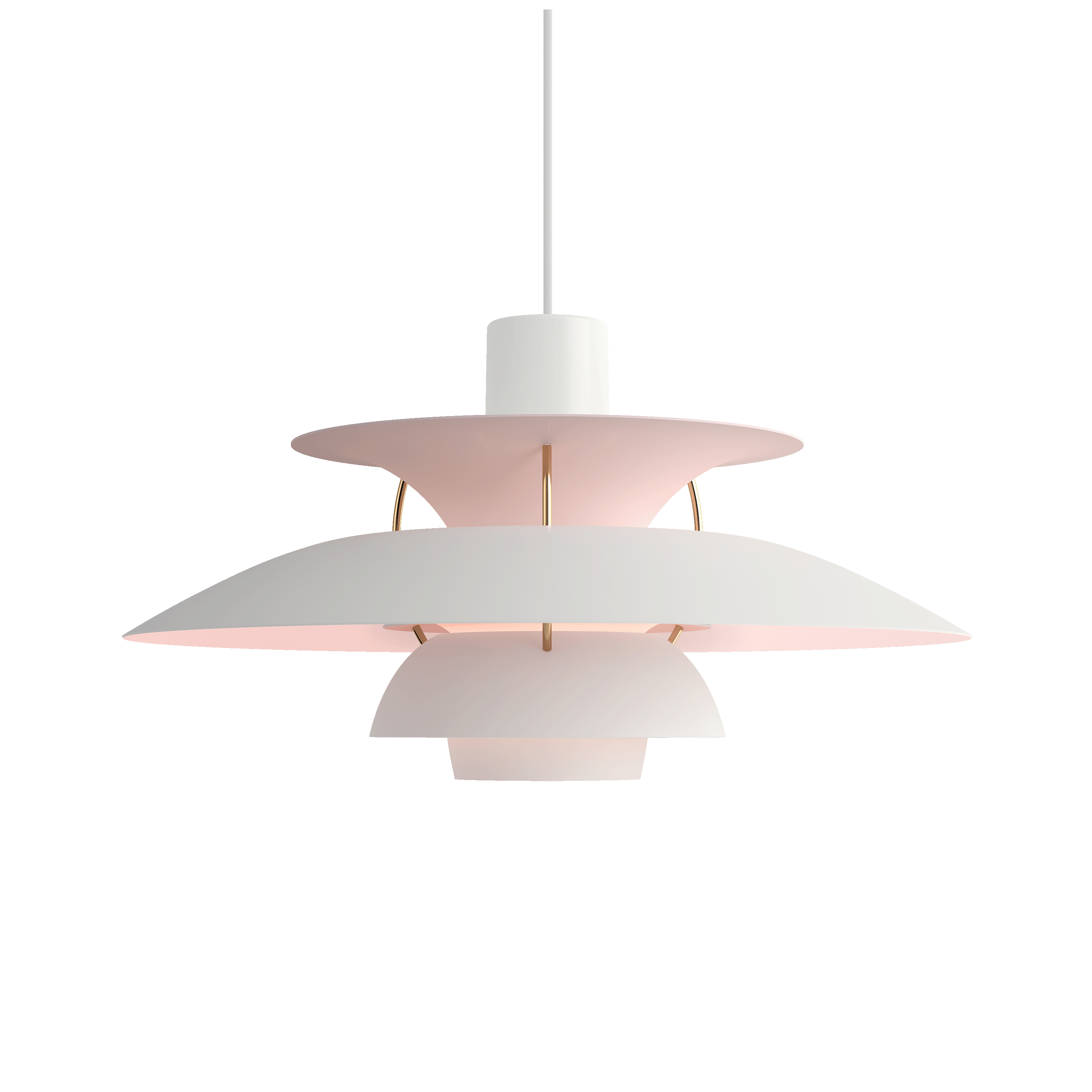 Louis Poulsen Pendelleuchte PH 5 Anniversary Matte White/Pale Rose