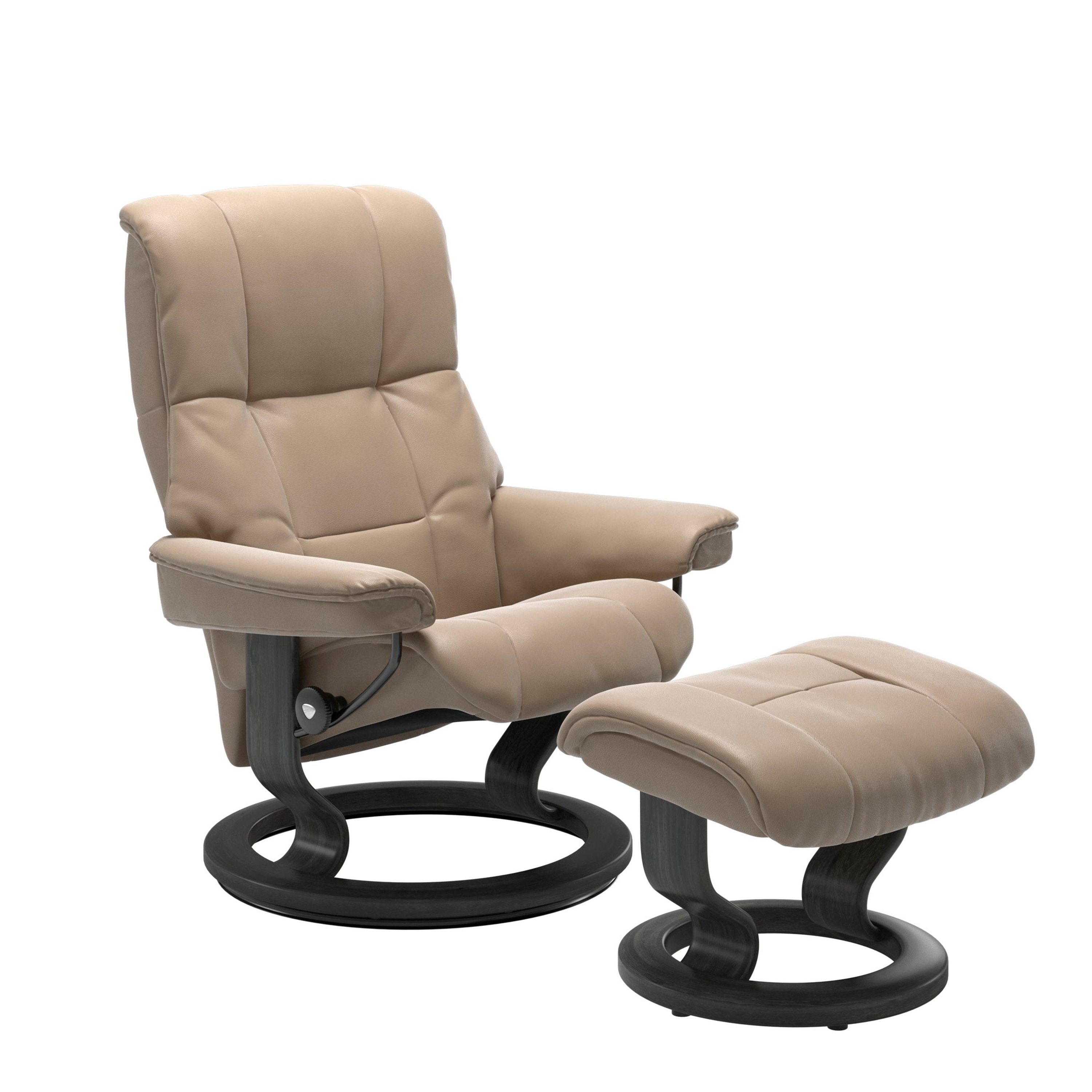 Stressless Mayfair Classic Sessel mit Hocker M Leder Cori Fog Grau 