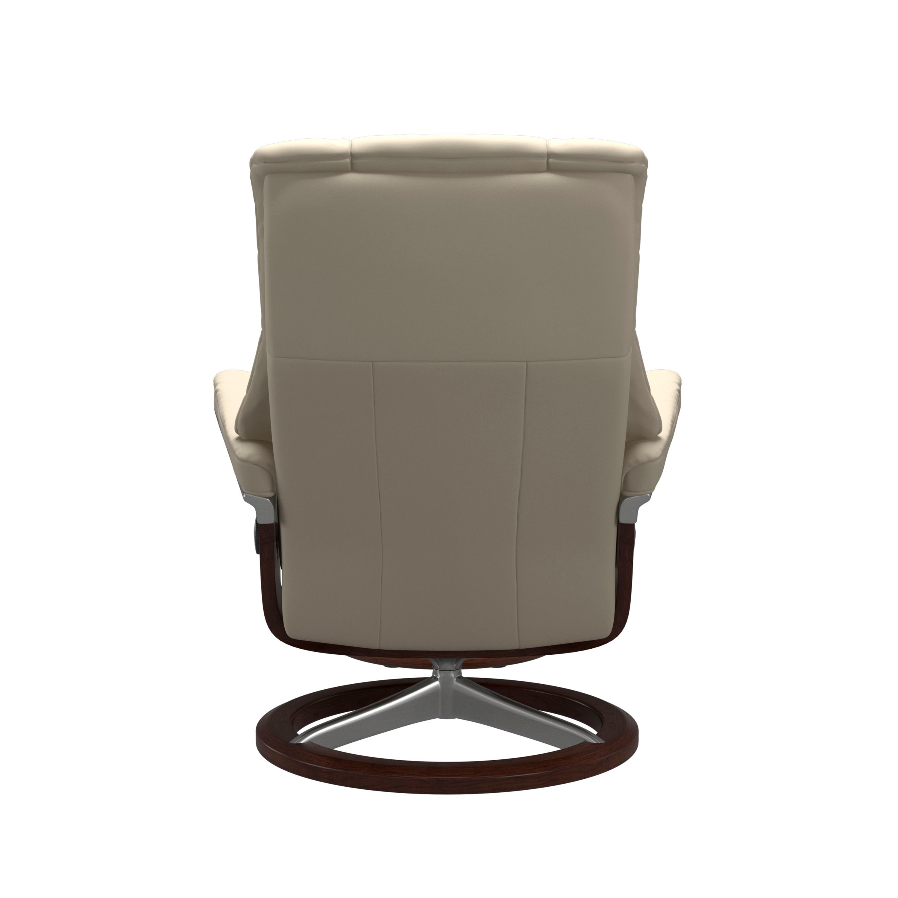 Stressless Mayfair Signature Sessel mit Hocker M Leder Batick Cream Braun Chrom