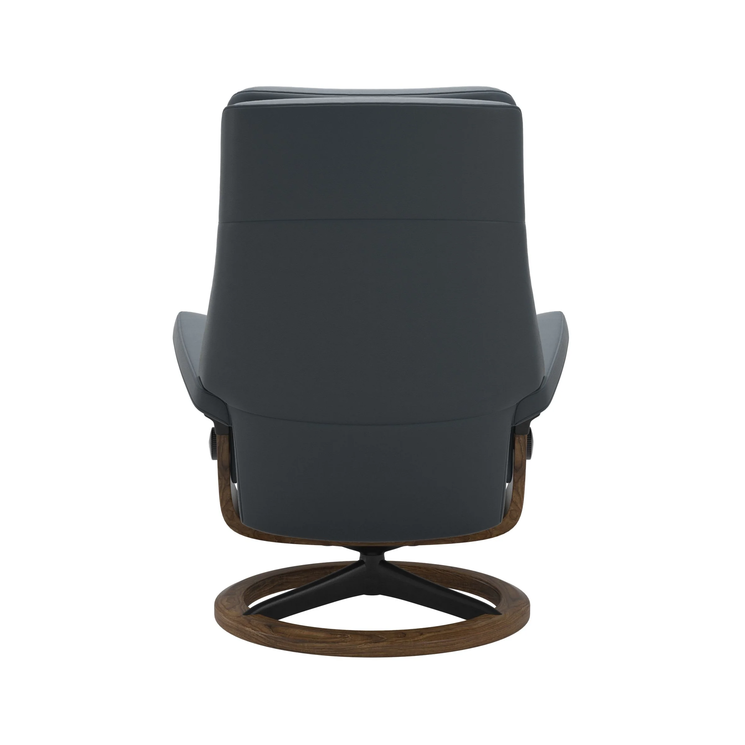 Stressless Paul Signature Sessel mit Hocker M Leder Batick Teak Mattschwarz