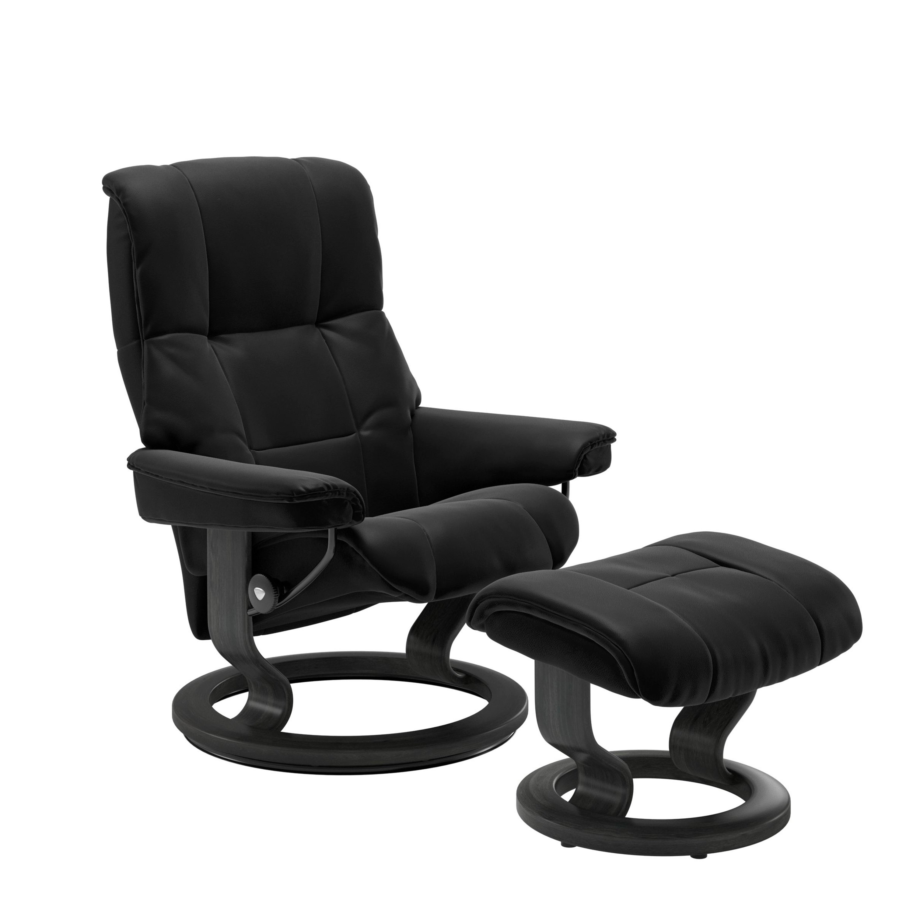 Stressless Mayfair Classic Sessel mit Hocker M Leder Paloma Black Grau 