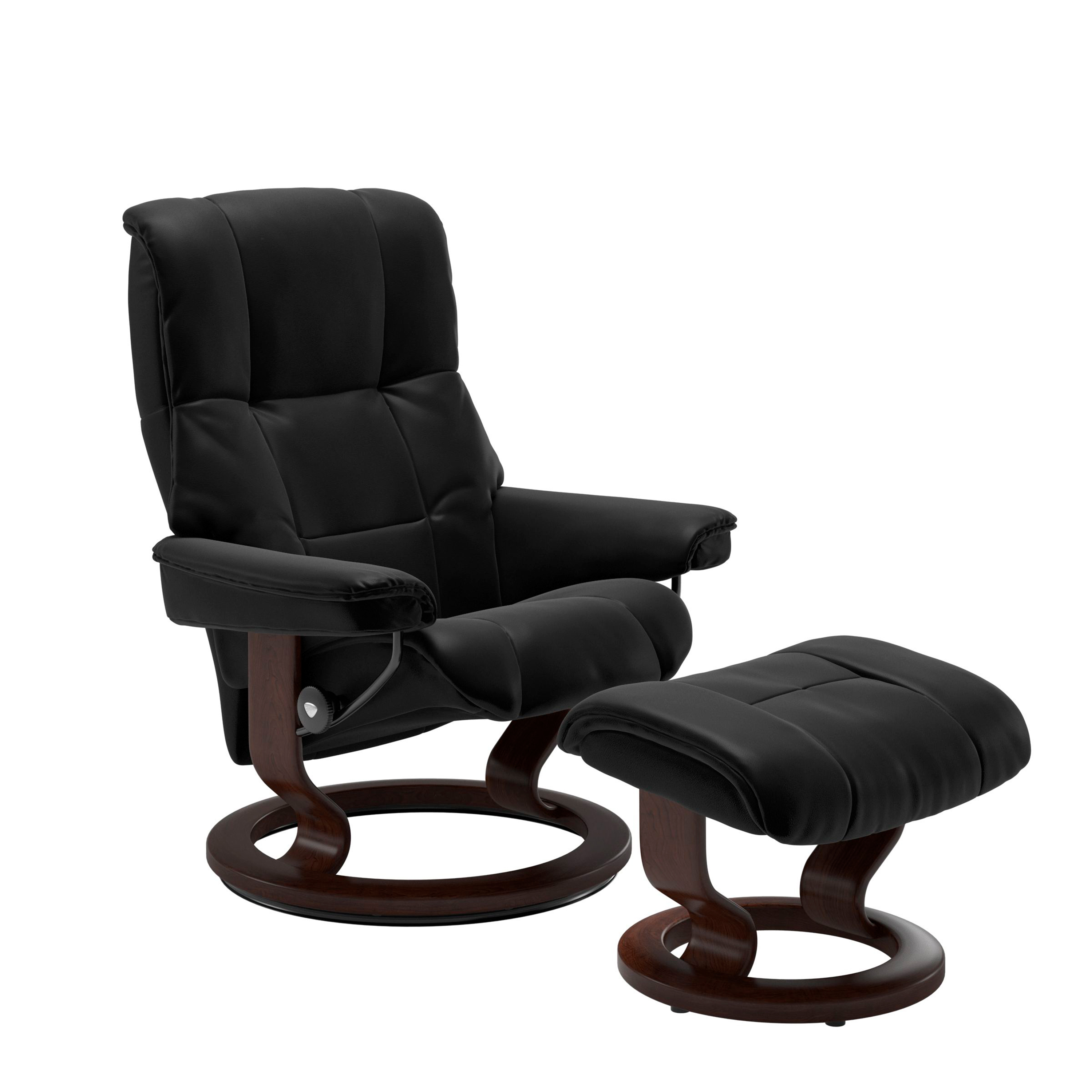 Stressless Mayfair Classic Sessel mit Hocker M Leder Batick Black Braun 