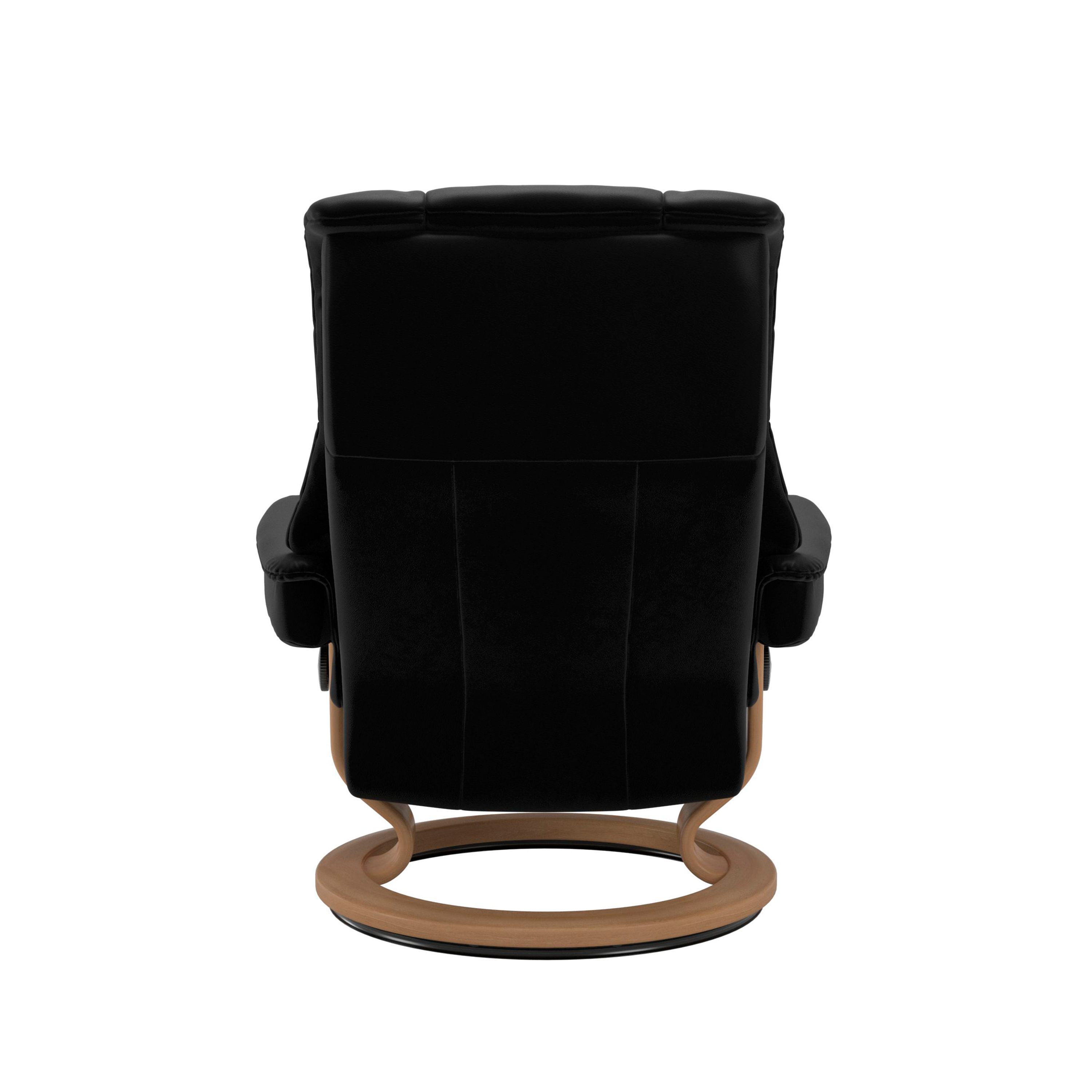 Stressless Mayfair Classic Sessel mit Hocker M Leder Batick Black Eiche 