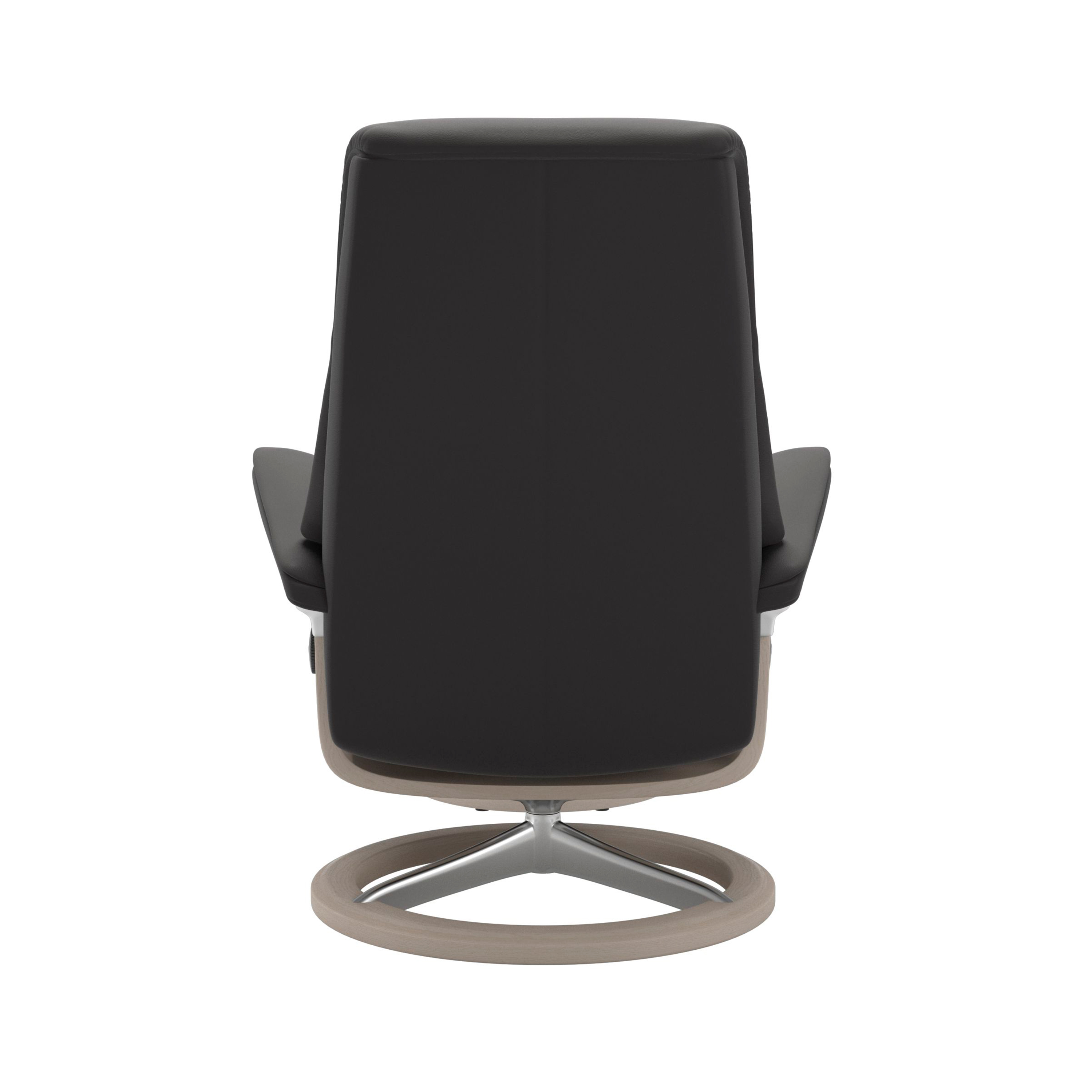 Stressless View Signature Sessel mit Hocker M Leder Paloma Rock Whitewash Chrom