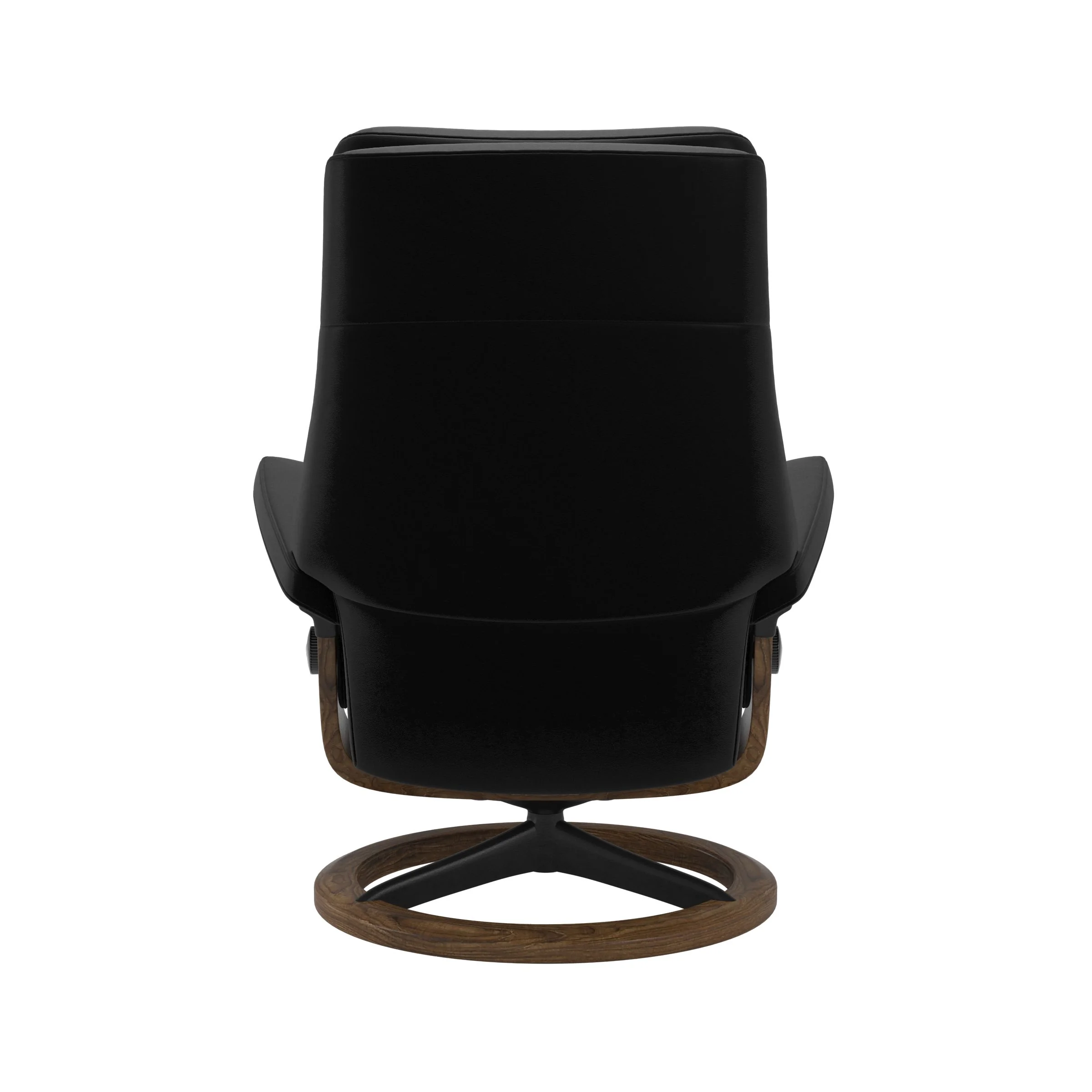 Stressless Paul Signature Sessel mit Hocker M Leder Batick Black Teak Mattschwarz