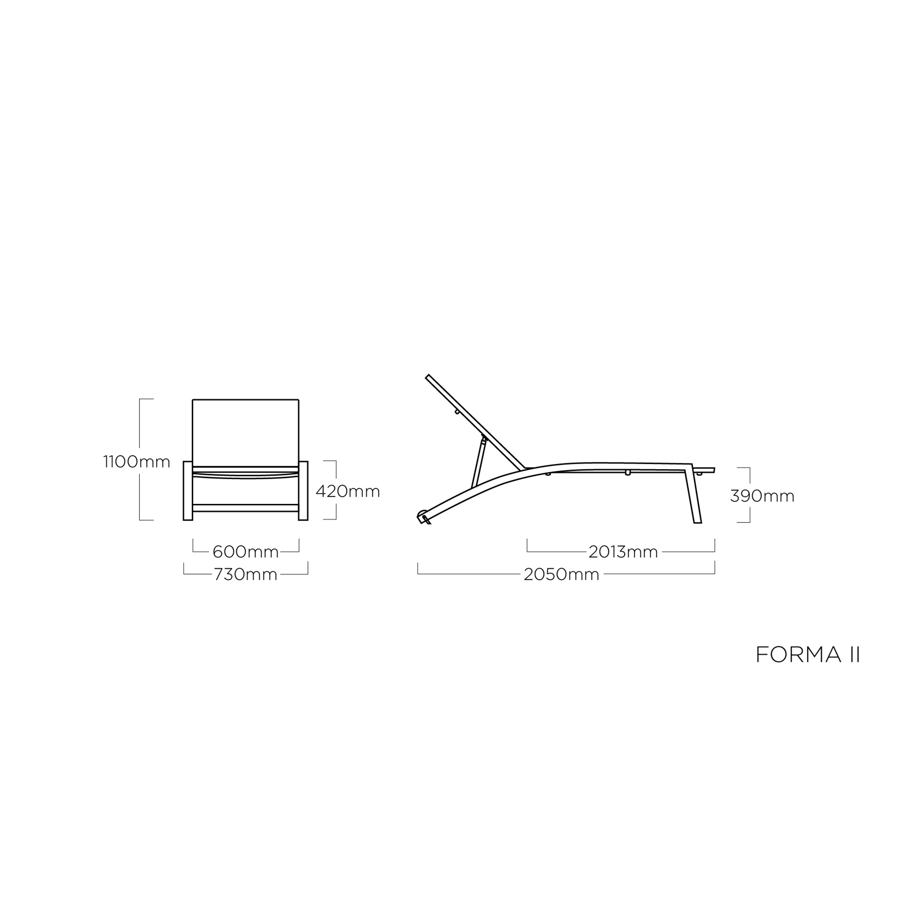 Kettler Gartenliege Forma II Rolliege Anthrazit/Graphit