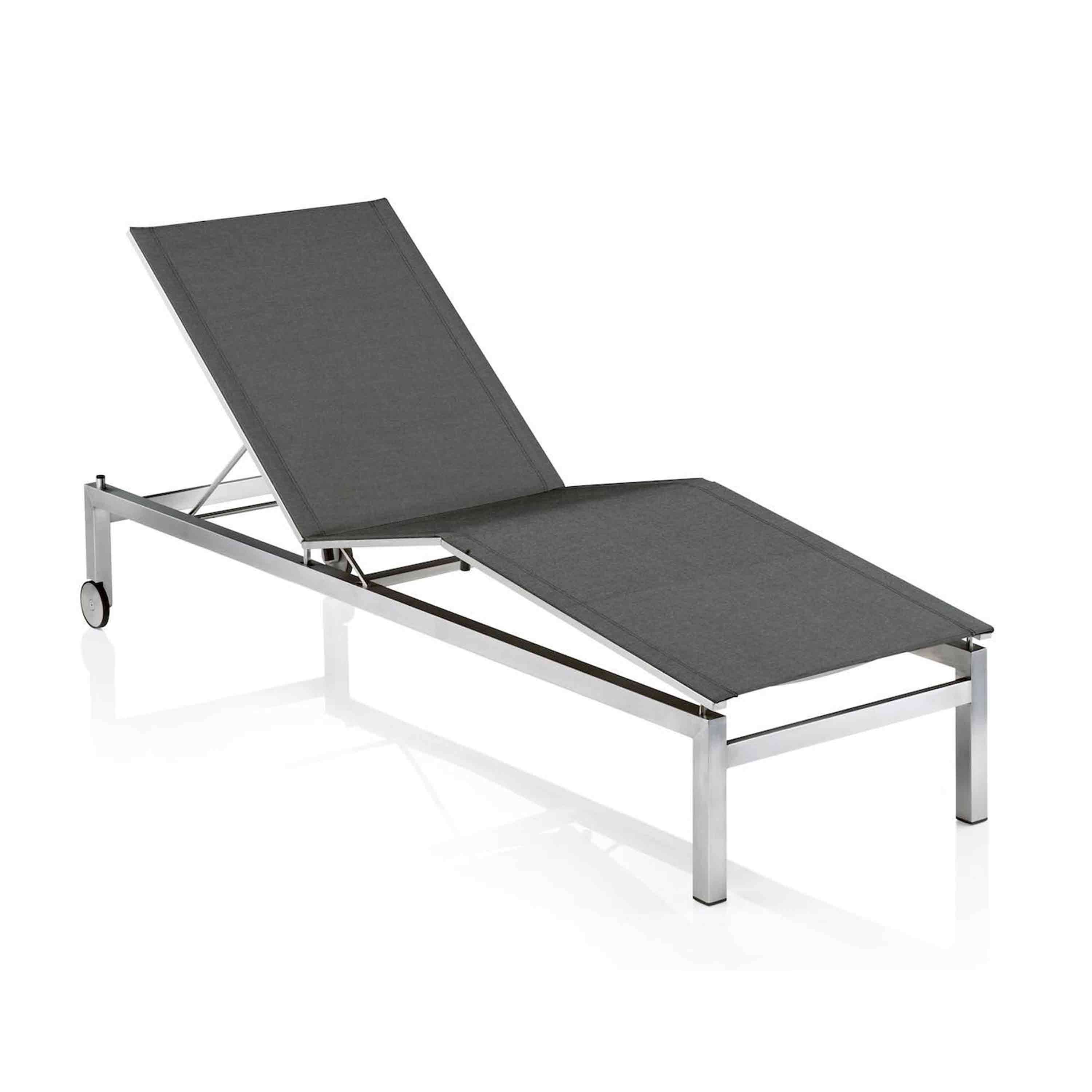 Kettler Gartenliege Feel Edelstahl/Grau Meliert