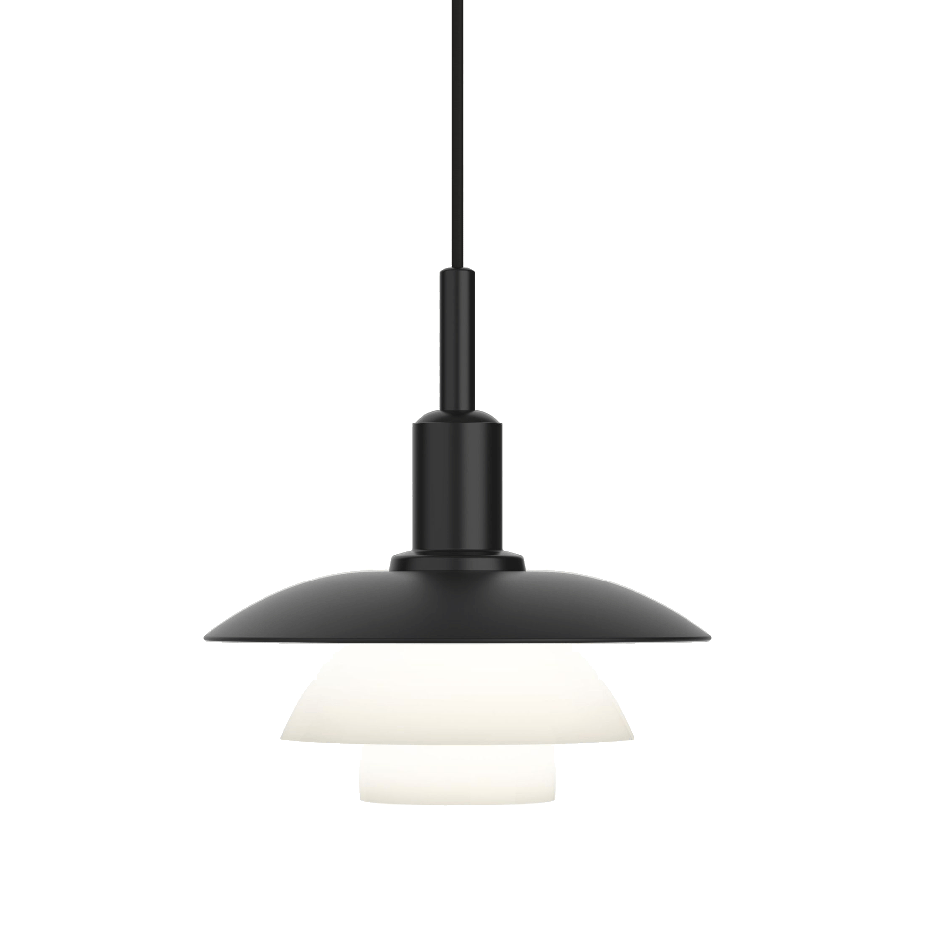 Louis Poulsen Pendelleuchte PH 3-3 Pend V2 Schwarz/Weiß