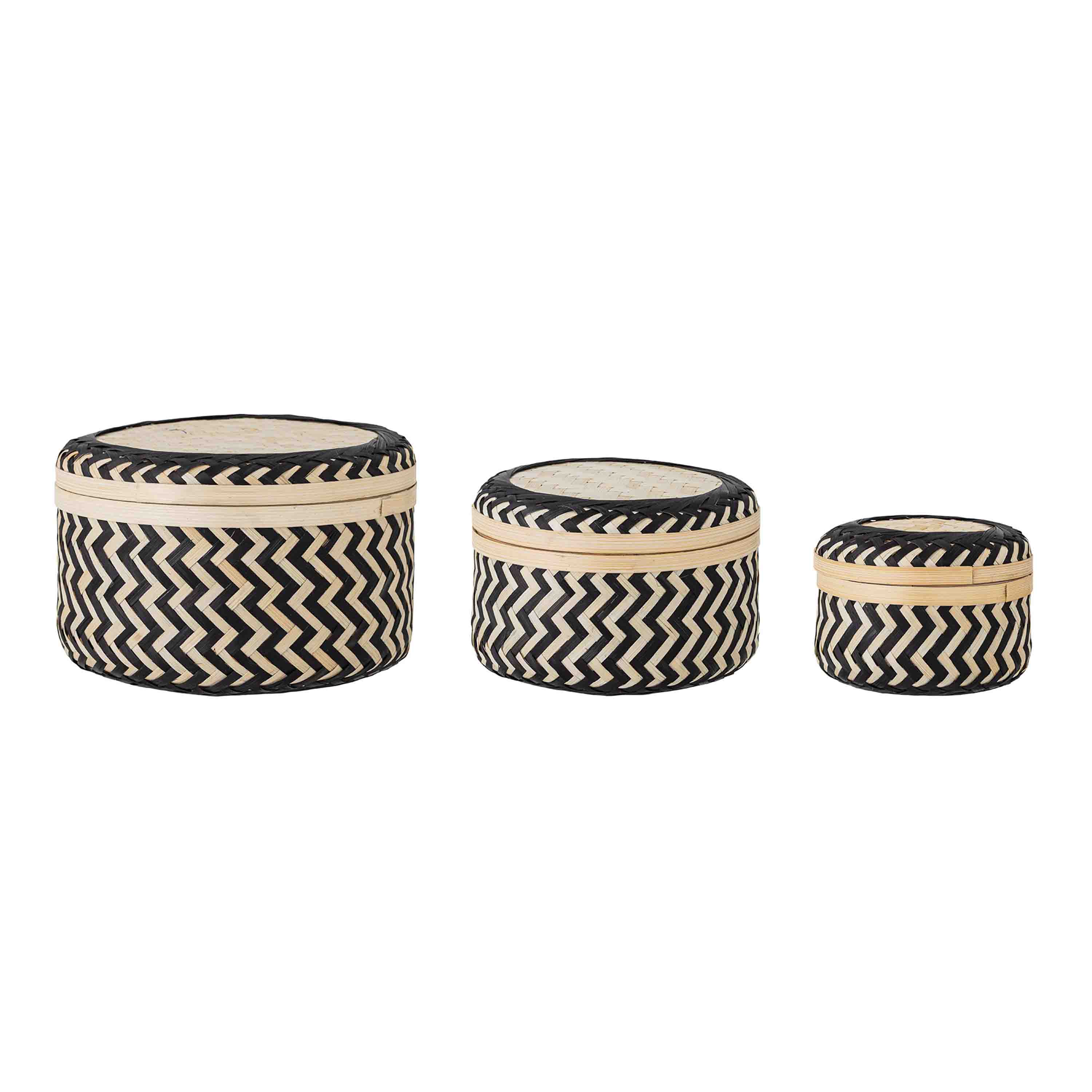 Bloomingville Korb Jacob 3er-Set Schwarz