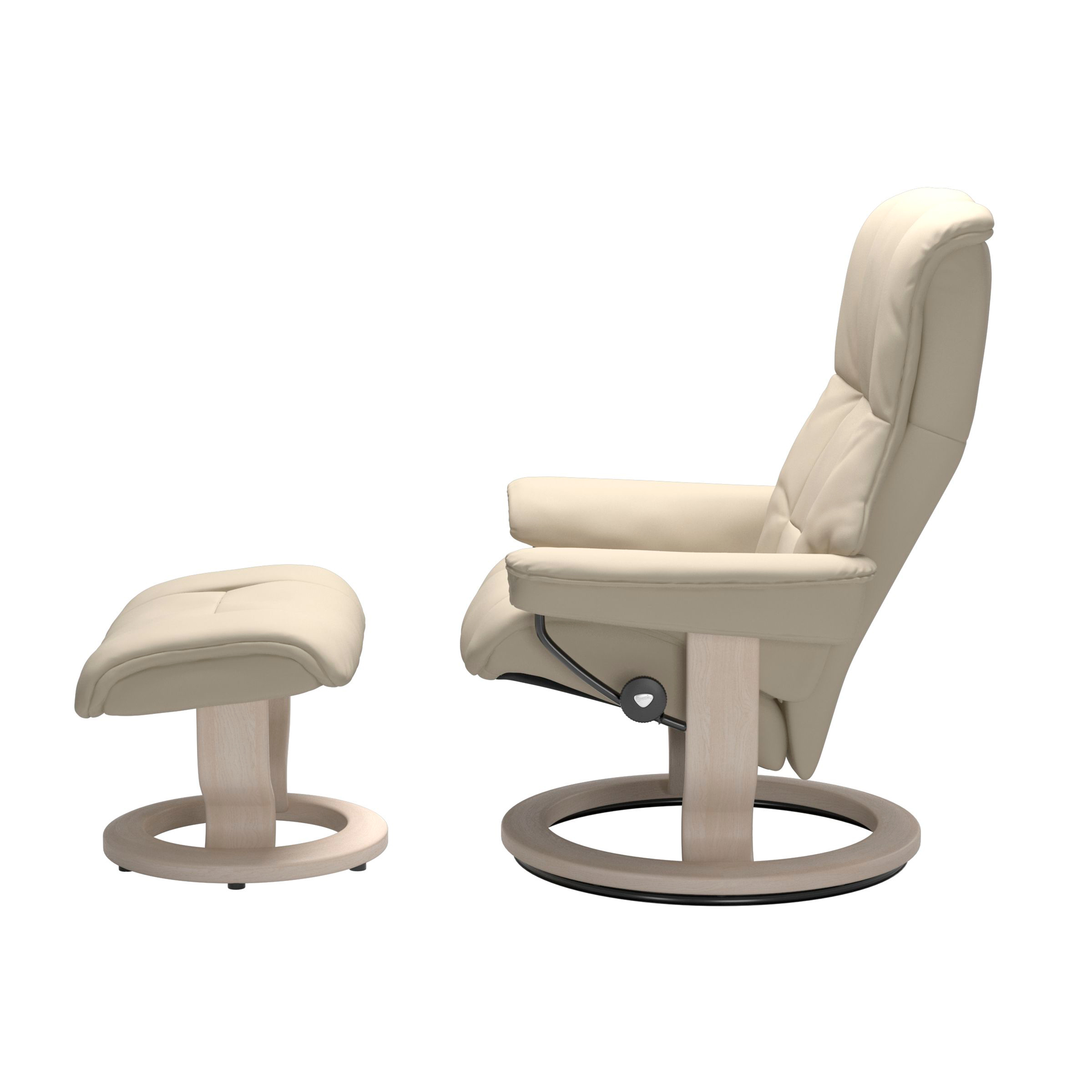 Stressless Mayfair Classic Sessel mit Hocker M Leder Batick Cream Whitewash 