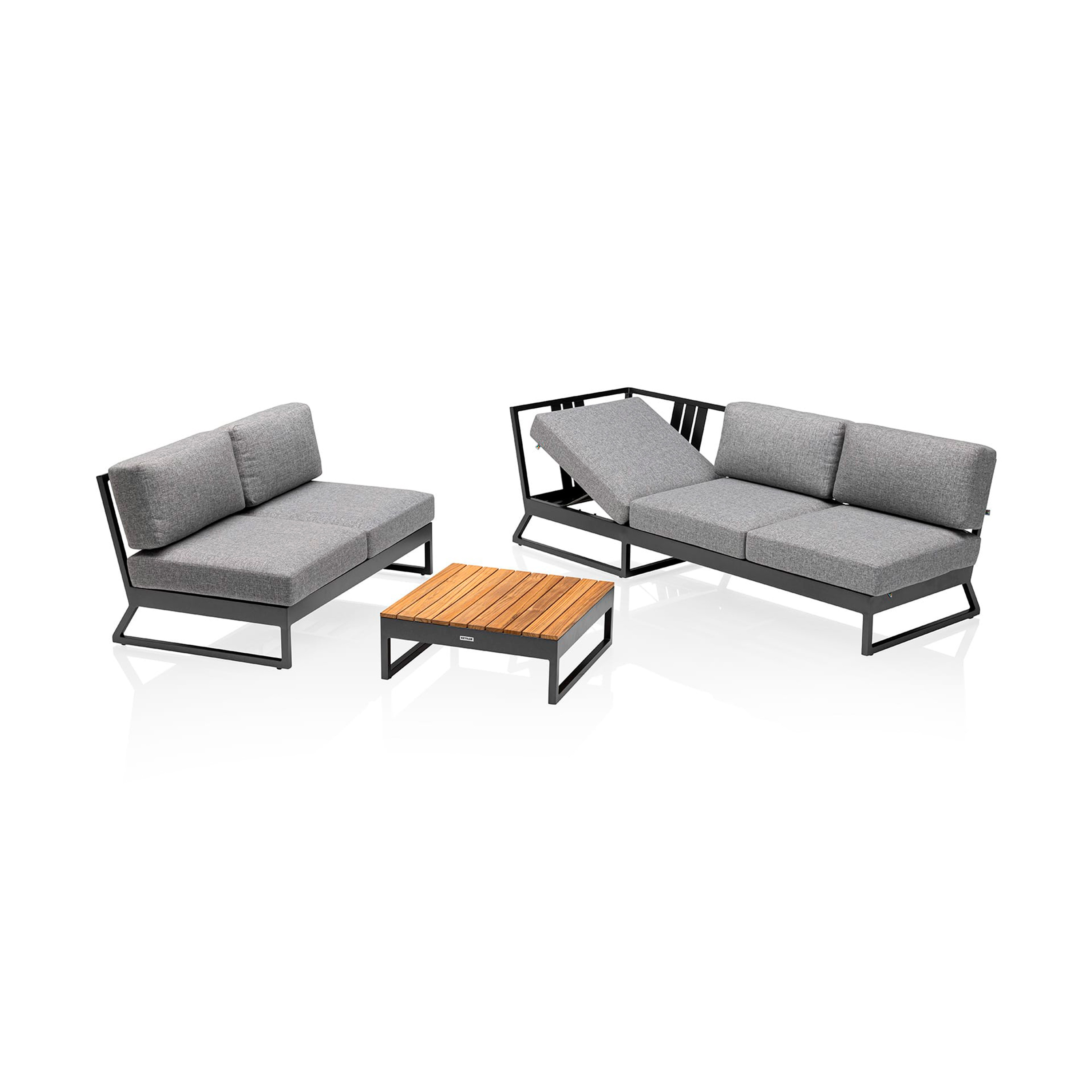 Kettler lounge_set Ocean Skid Platform Anthrazit/Hellgrau Meliert