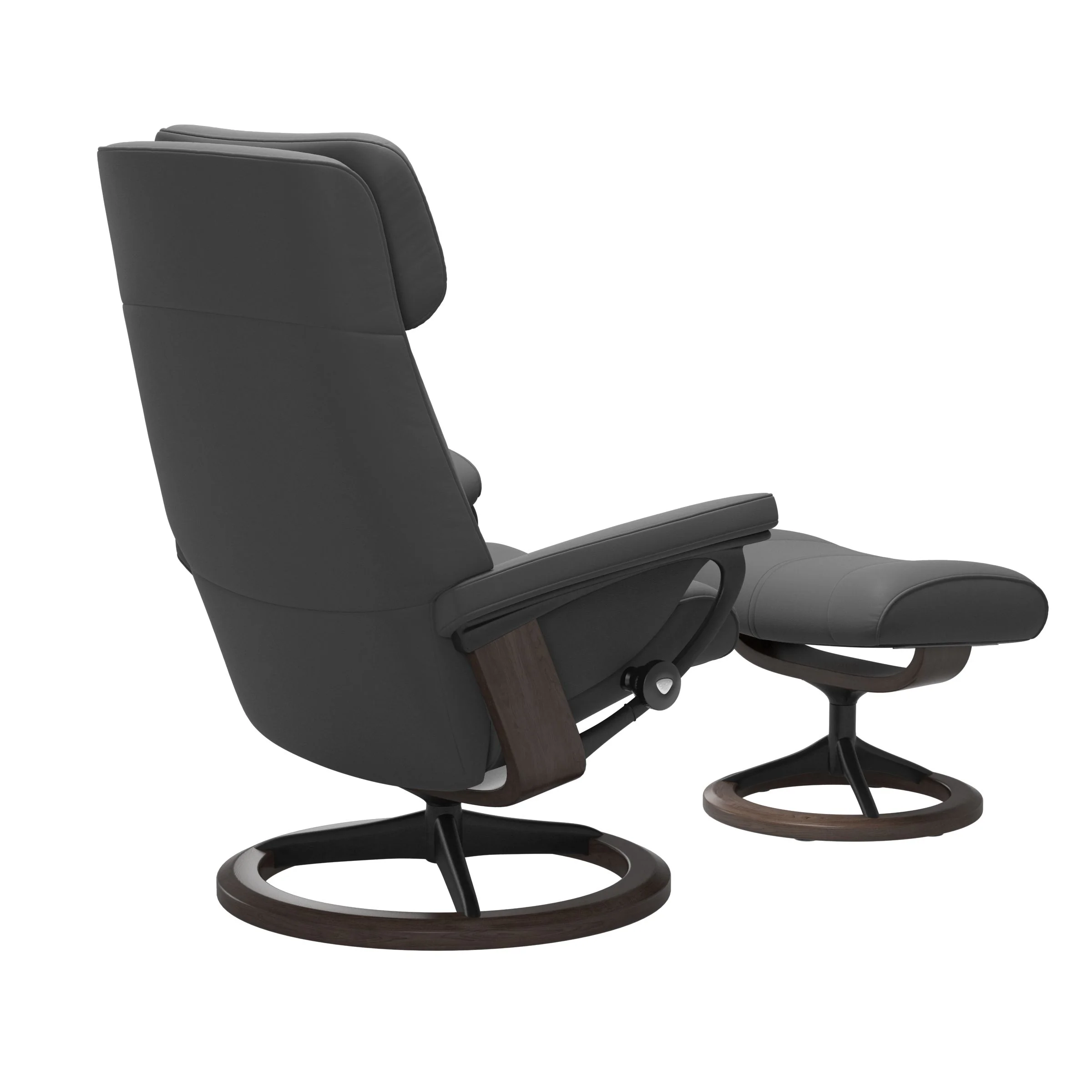 Stressless Paul Signature Sessel mit Hocker M Leder Batick Wenge Mattschwarz