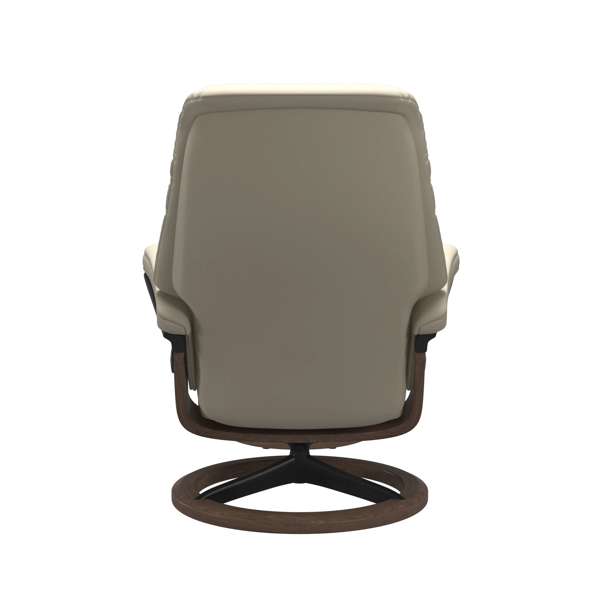 Stressless Sunrise Signature Sessel mit Hocker M Leder Batick Cream Walnuss Mattschwarz