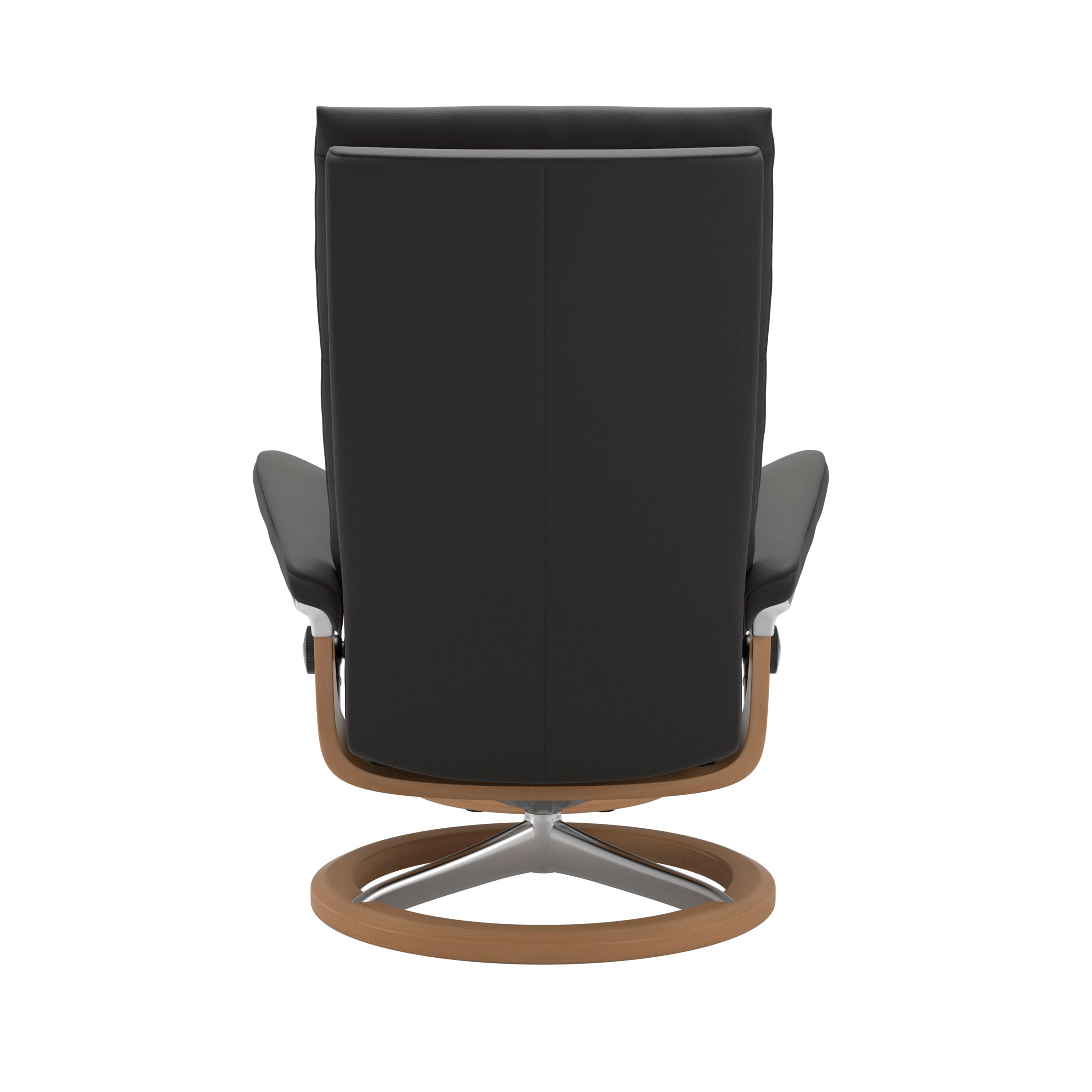 Stressless Aura Signature Sessel mit Hocker M Leder Paloma Rock Eiche Chrom