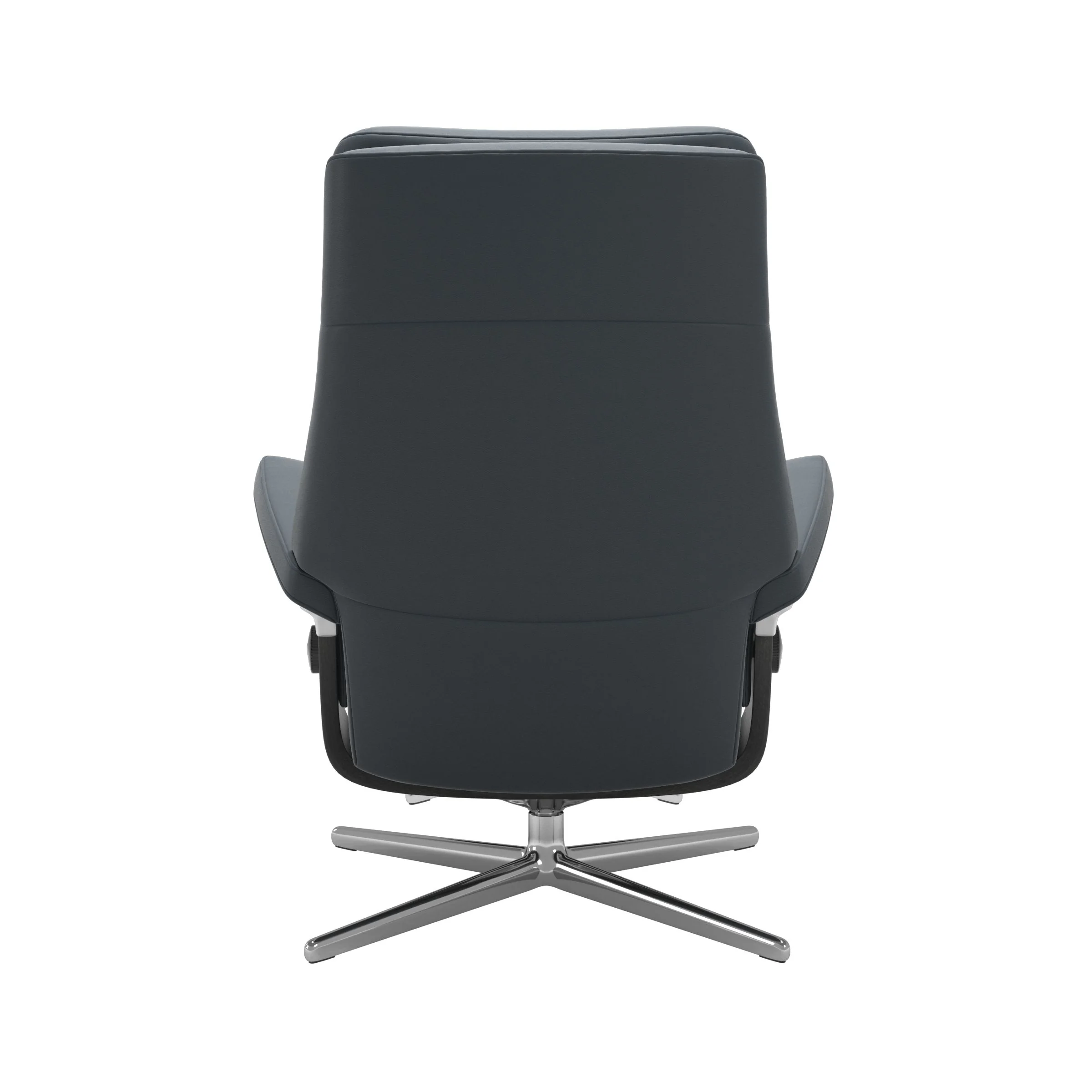 Stressless Paul Cross Sessel mit Hocker M Leder Batick Grau Chrom