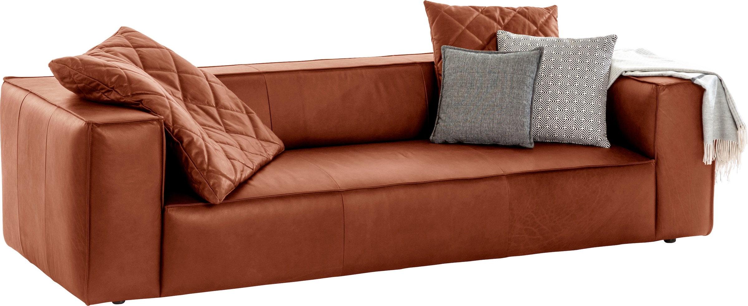 Willi Schillig Sofa 3-Sitzer Around The Block Cognac