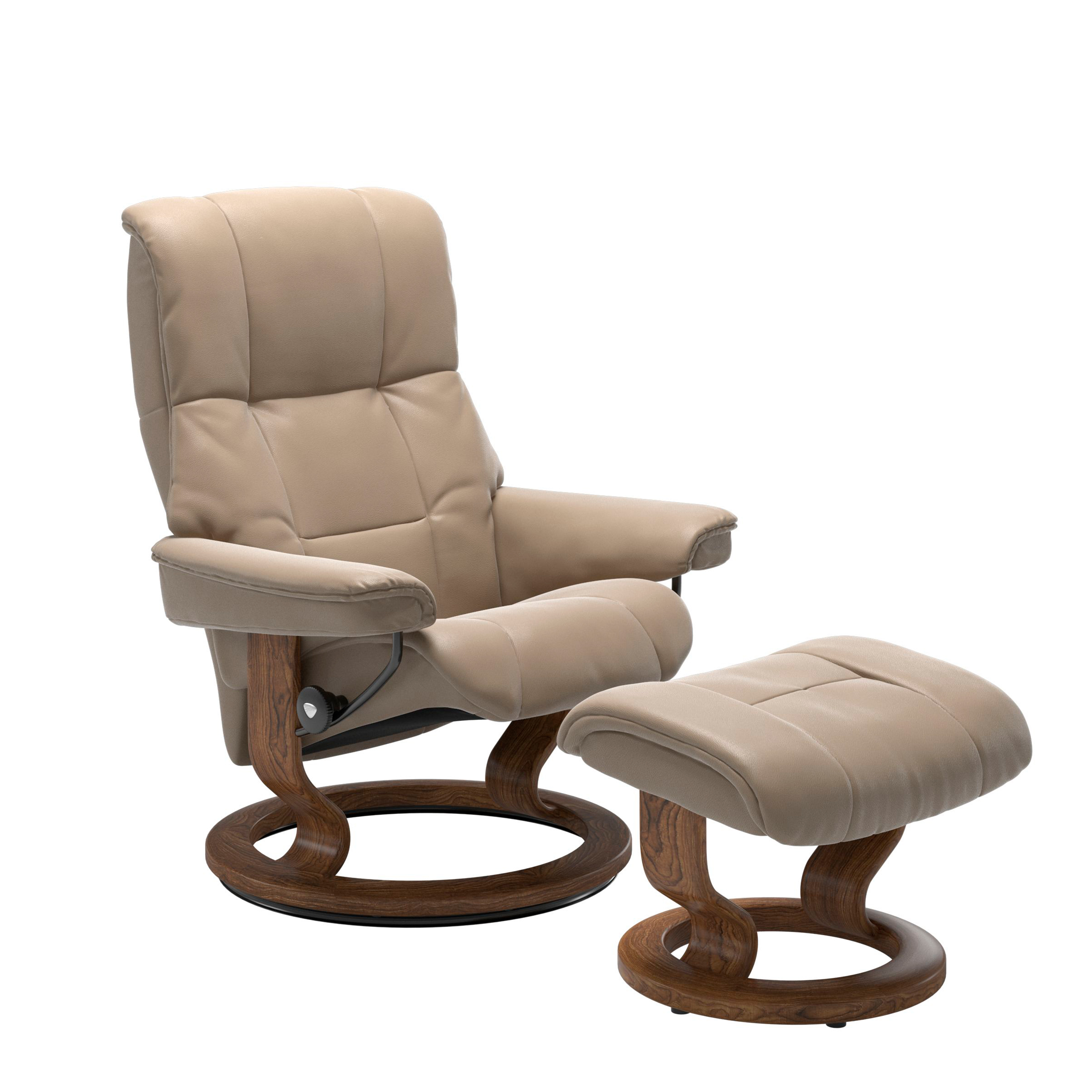 Stressless Mayfair Classic Sessel mit Hocker M Leder Cori Fog Teak 