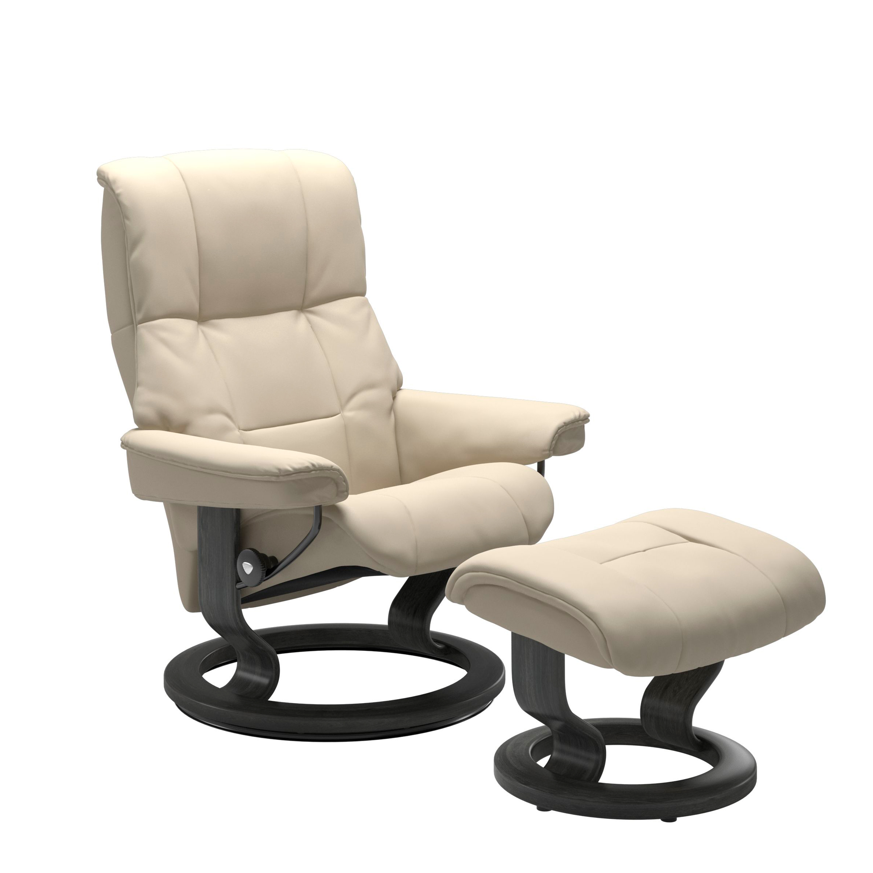 Stressless Mayfair Classic Sessel mit Hocker M Leder Batick Cream Grau 