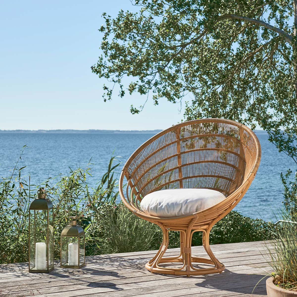 Sika Design Lounge-Sessel Luna Natur