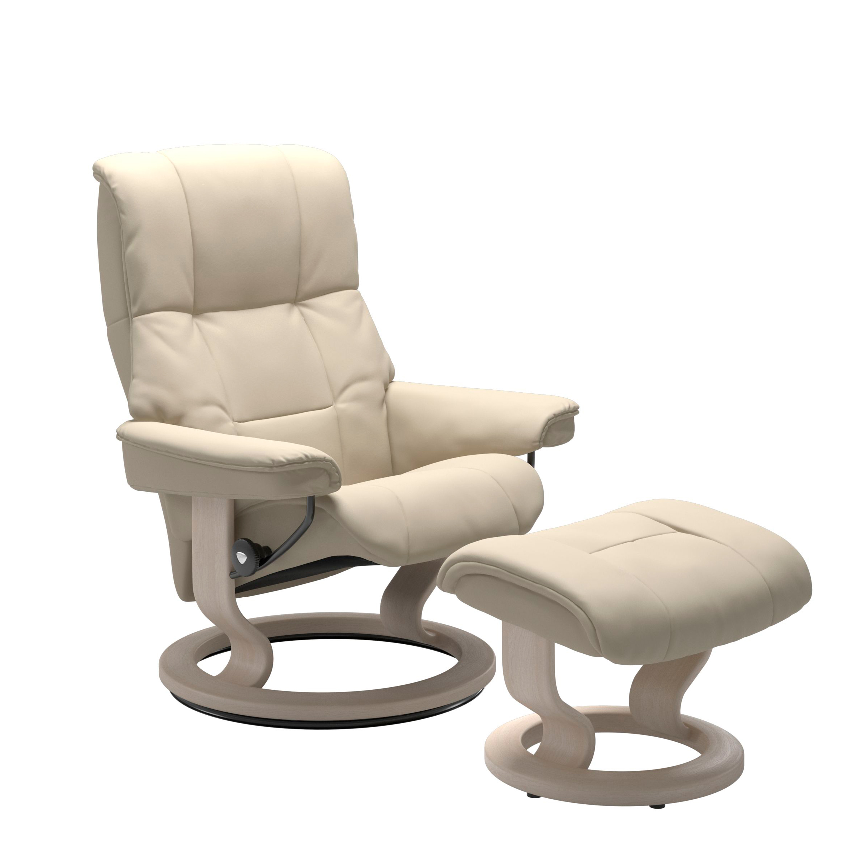 Stressless Mayfair Classic Sessel mit Hocker M Leder Batick Cream Whitewash 