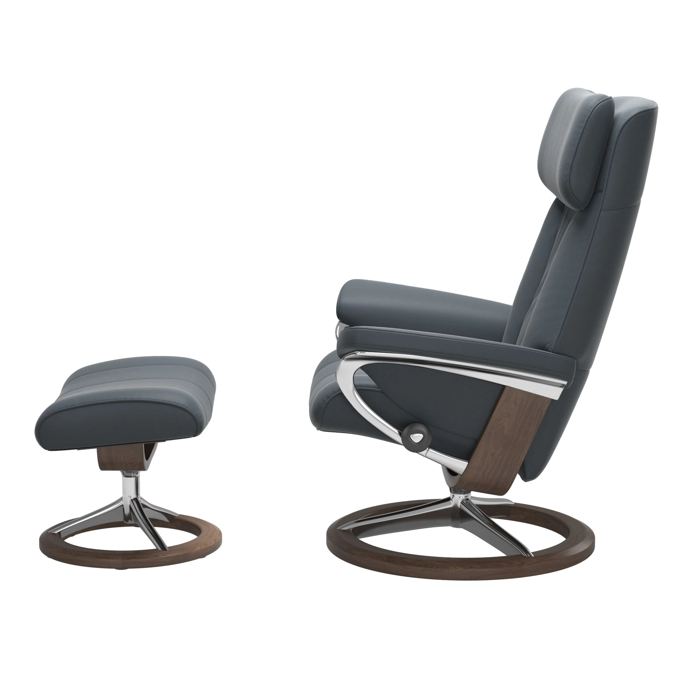 Stressless Paul Signature Sessel mit Hocker M Leder Batick Walnuss Chrom