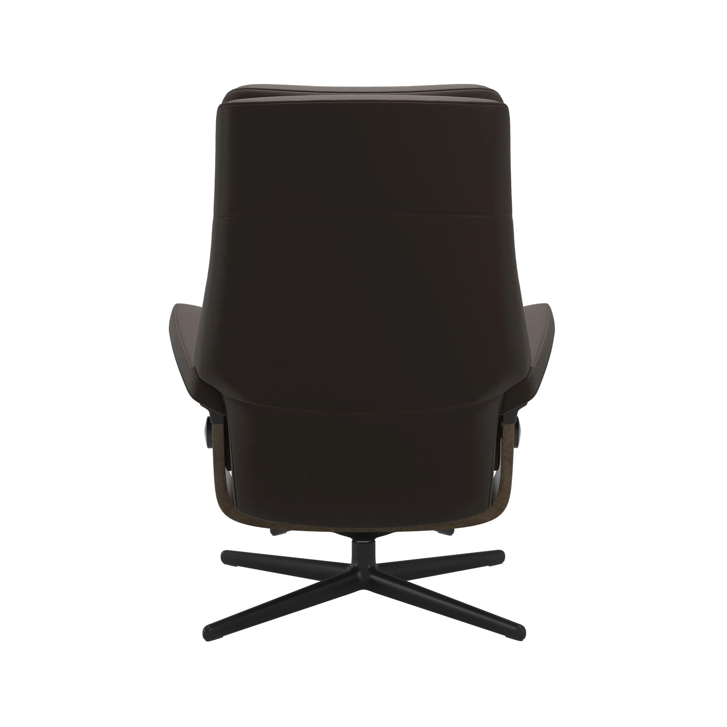 Stressless Paul Cross Sessel mit Hocker M Leder Batick Mattschwarz
