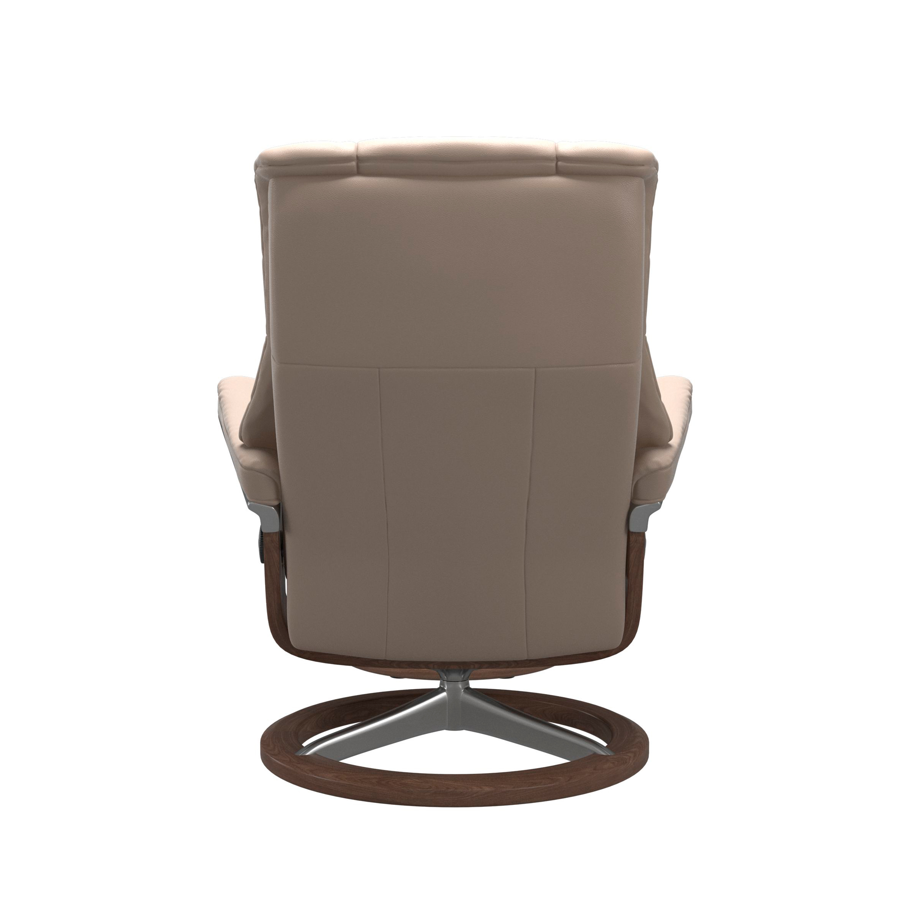 Stressless Mayfair Signature Sessel mit Hocker M Leder Cori Vanilla Walnuss Chrom