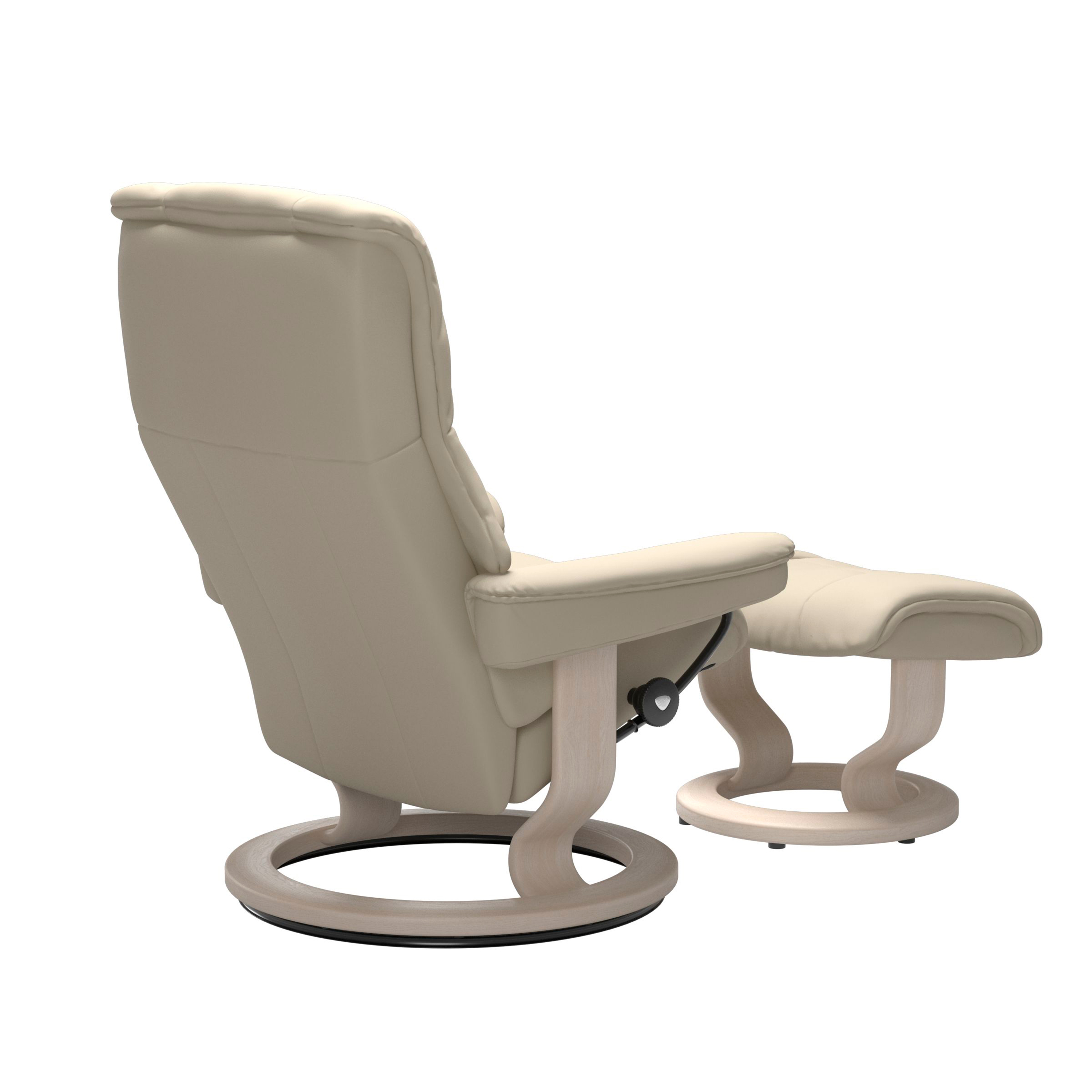 Stressless Mayfair Classic Sessel mit Hocker M Leder Batick Cream Whitewash 