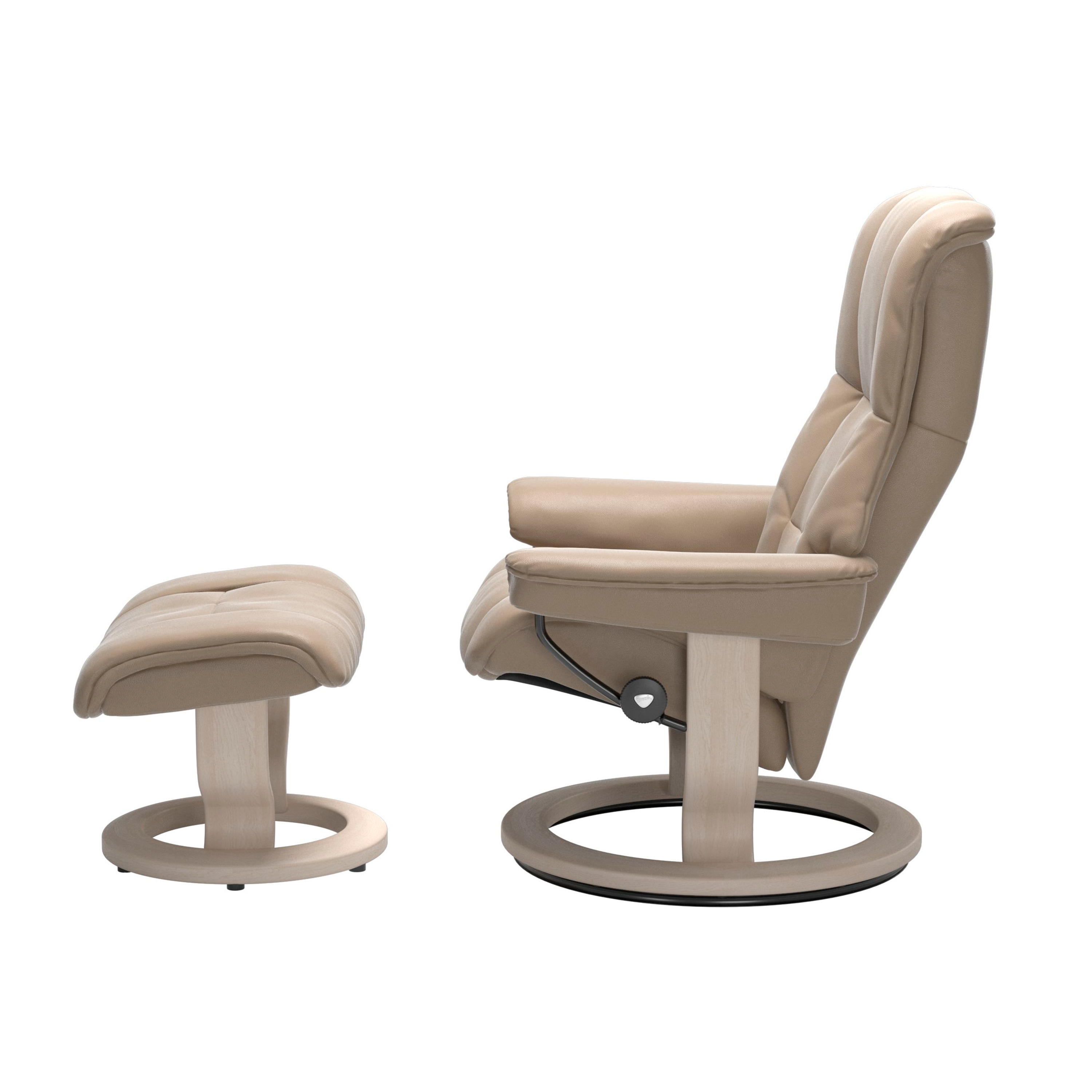 Stressless Mayfair Classic Sessel mit Hocker M Leder Cori Fog Whitewash 