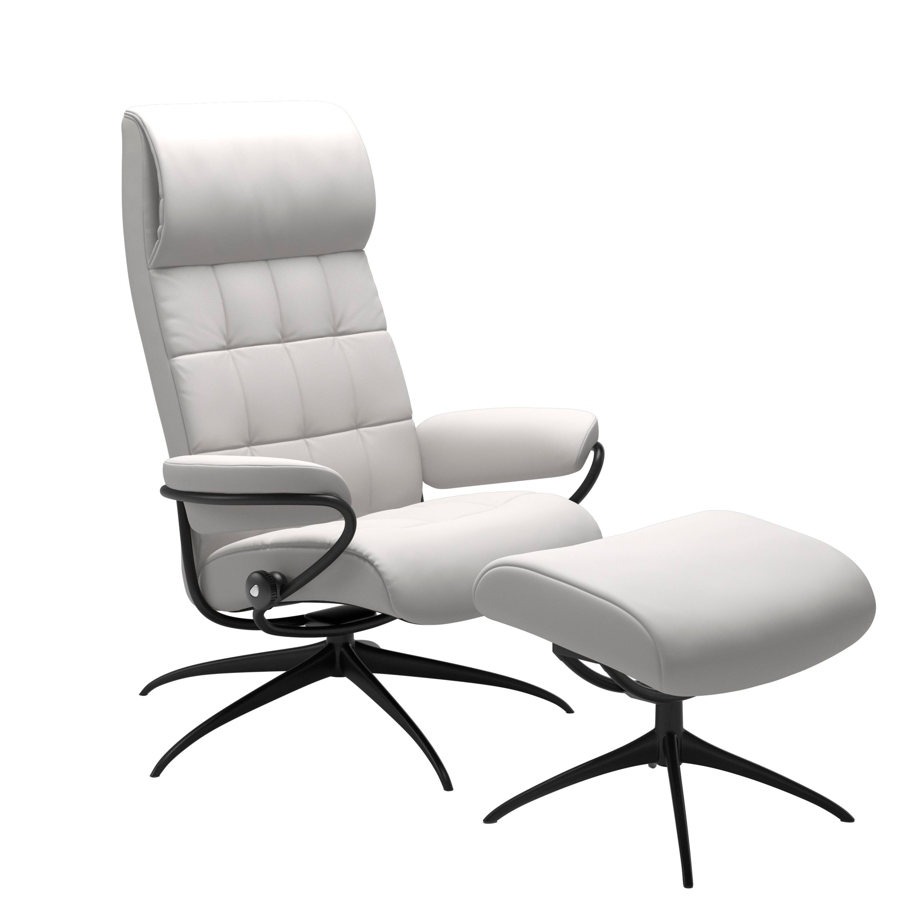 Stressless London High Back M Leder Batick Snow Mattschwarz